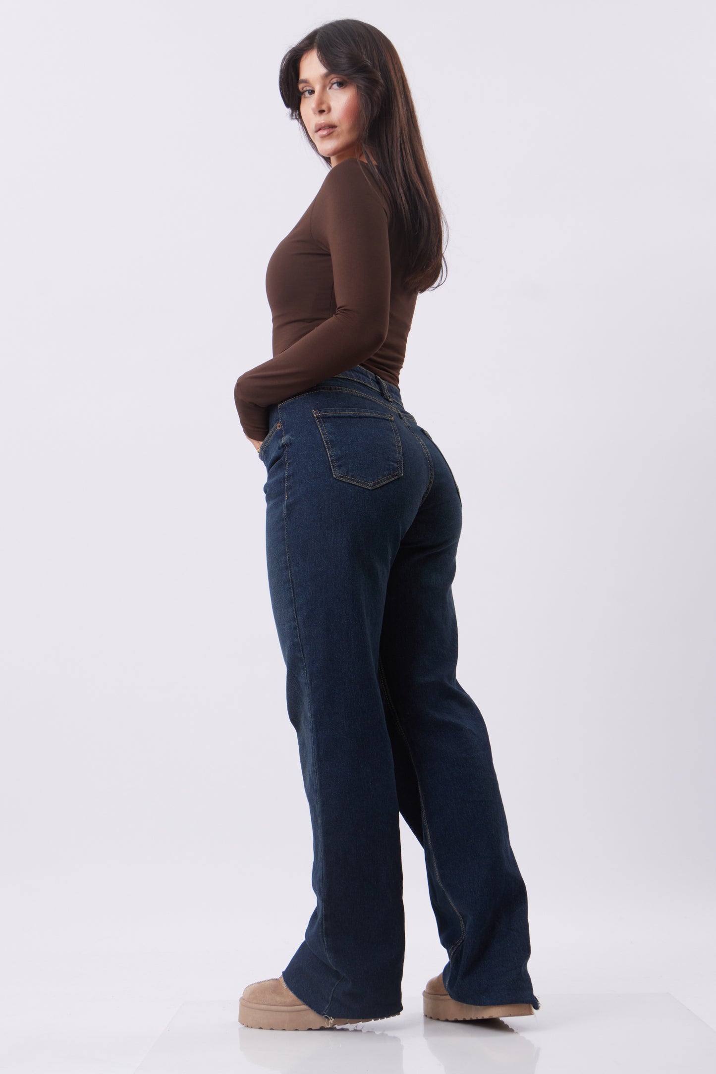 Heritage high-rise wide leg Jeans