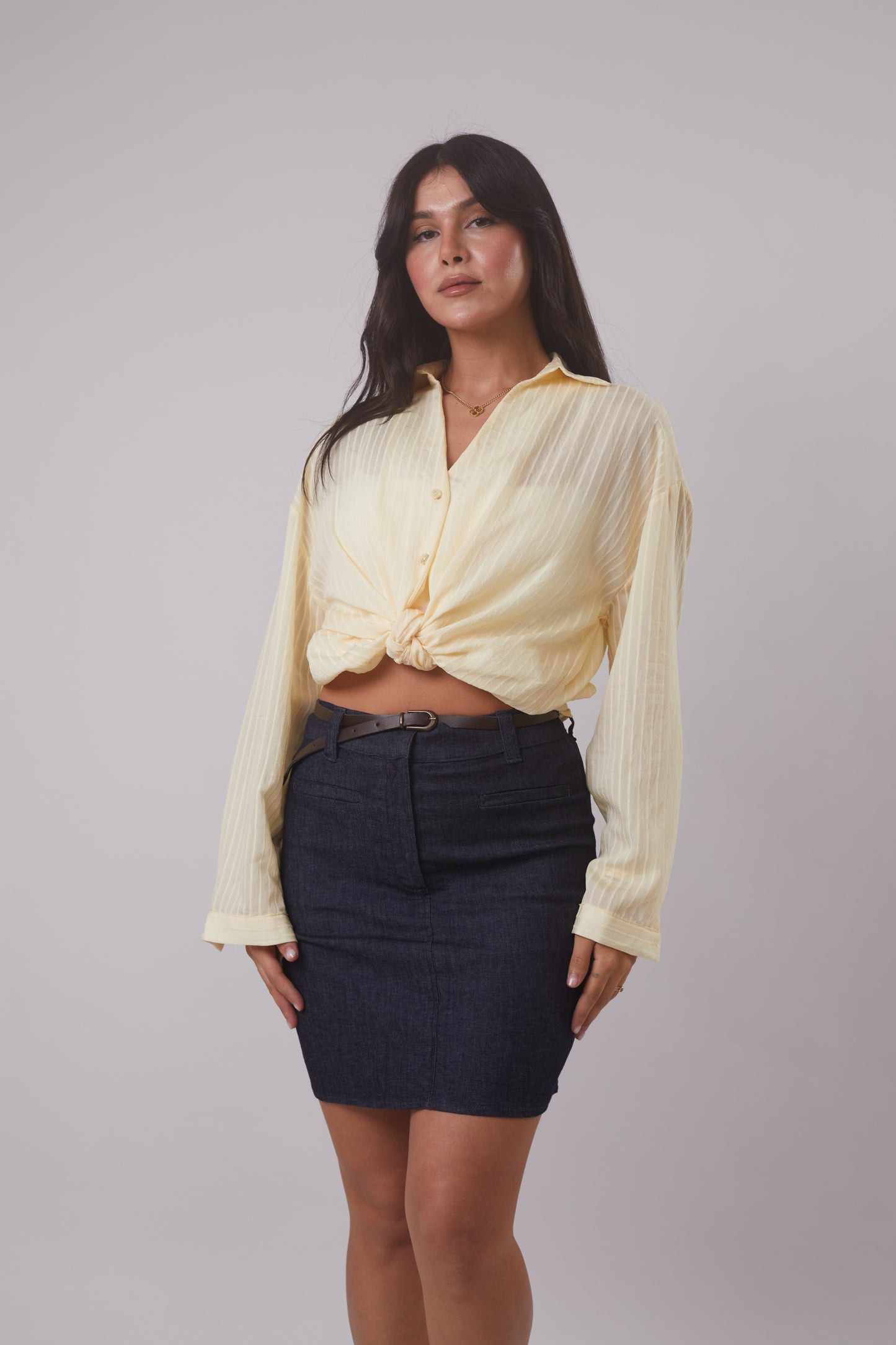 Sheer Striped Shirt