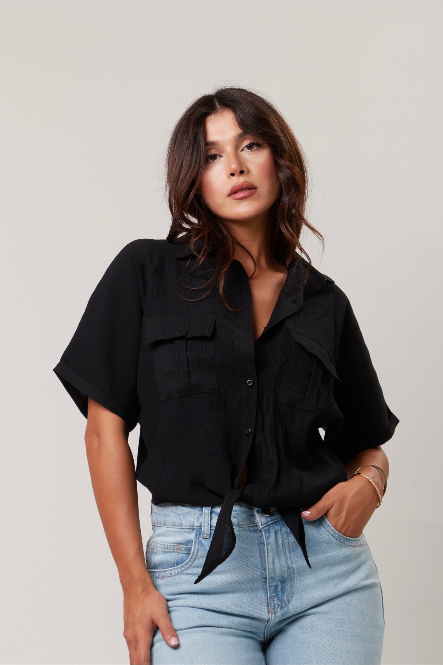 Double Pocket Linen Shirt