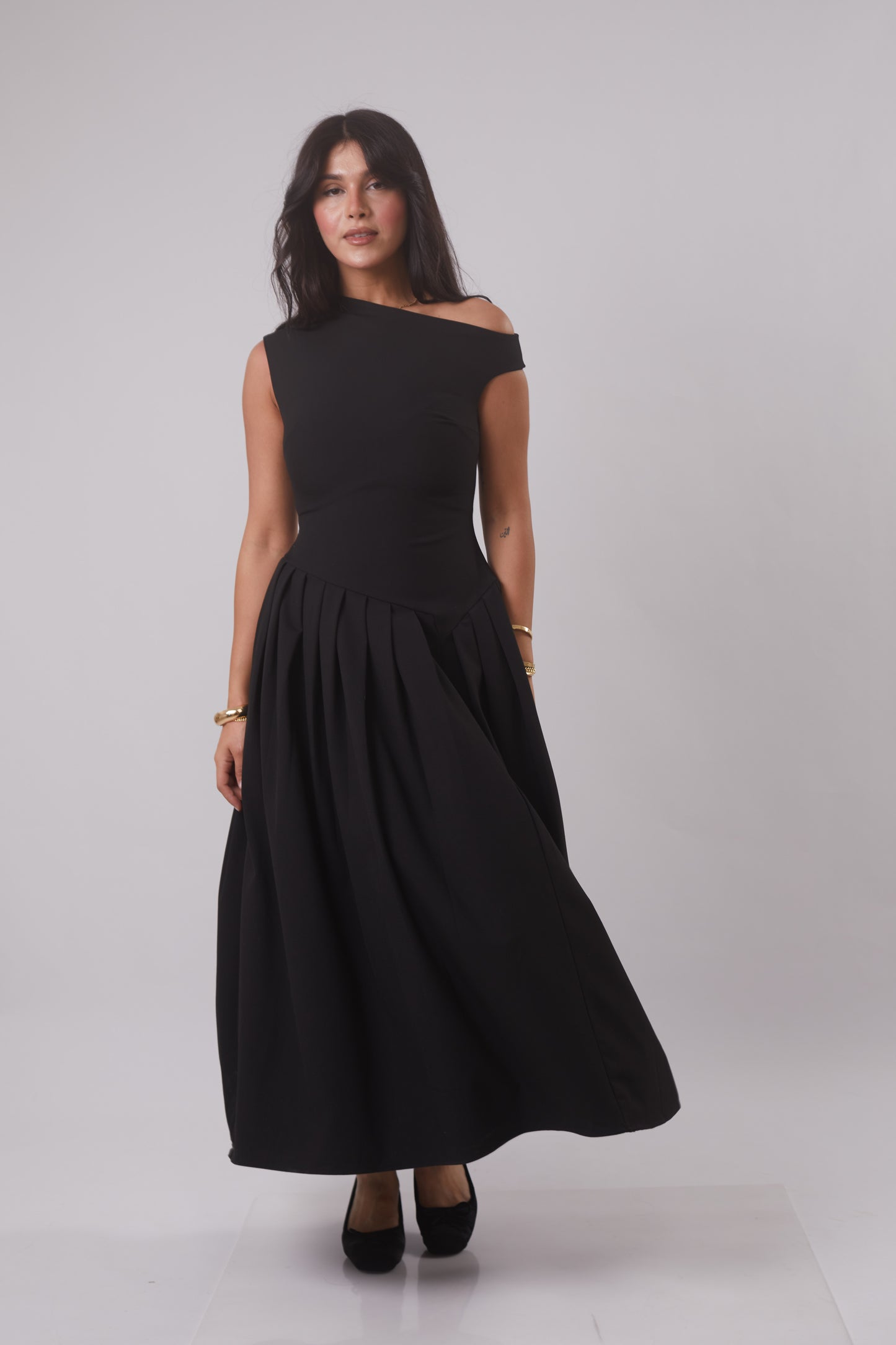 Asymmetric Midi Dress