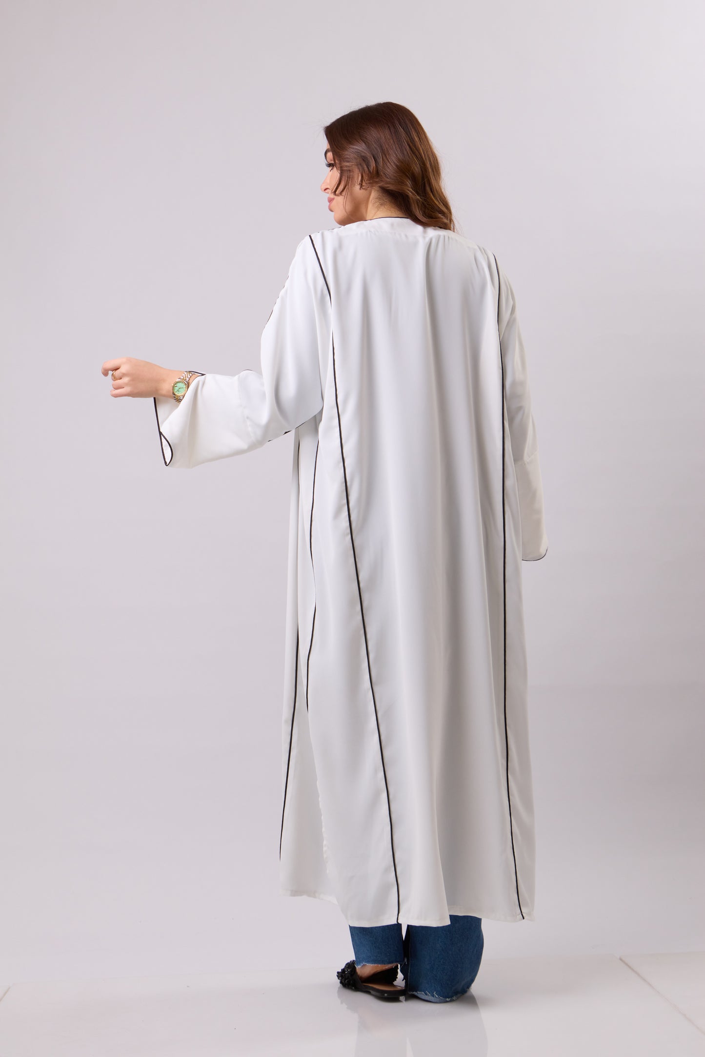 White & Black Abaya