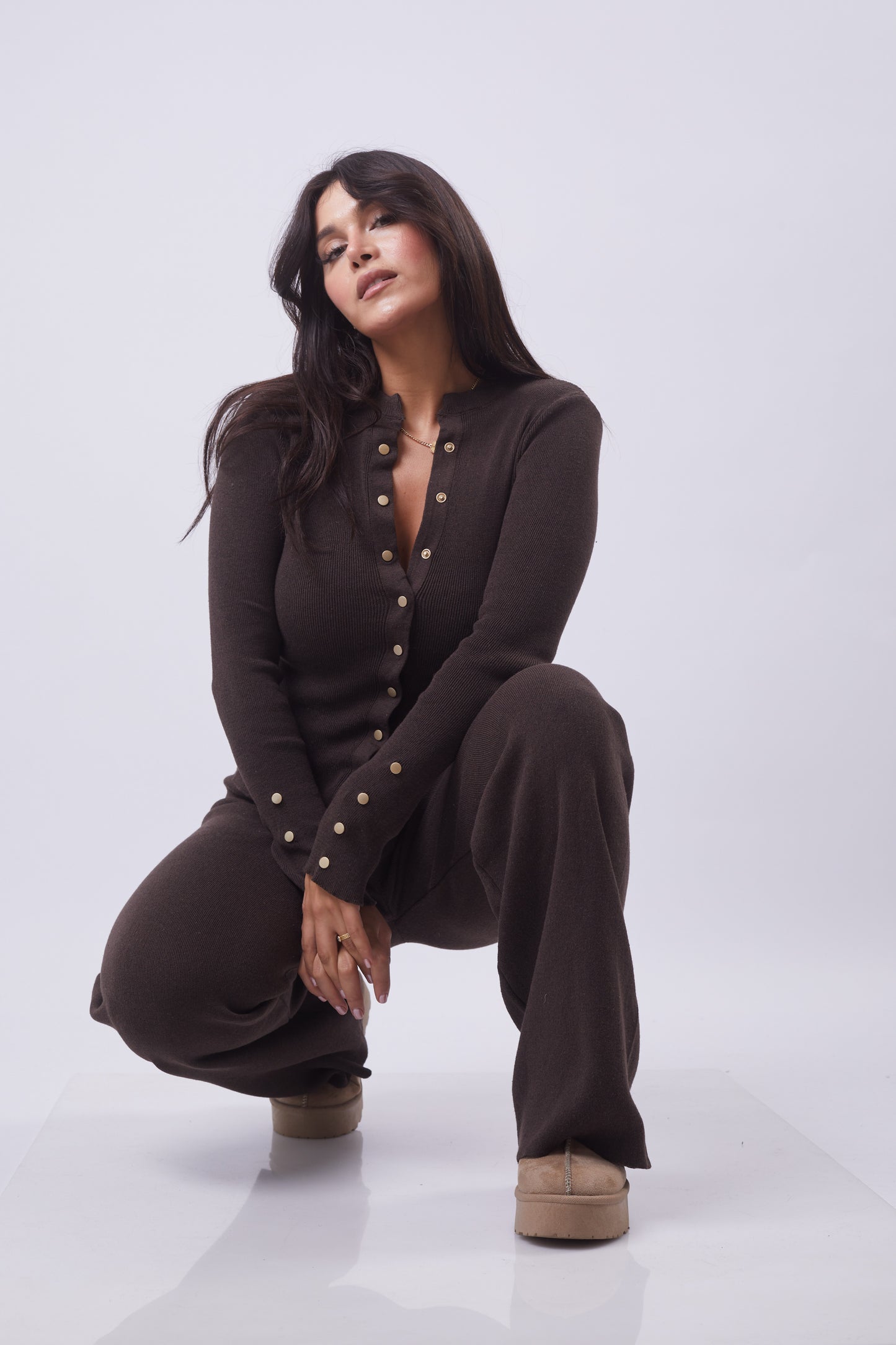 Ribbed Soft Knit Cardigan Set