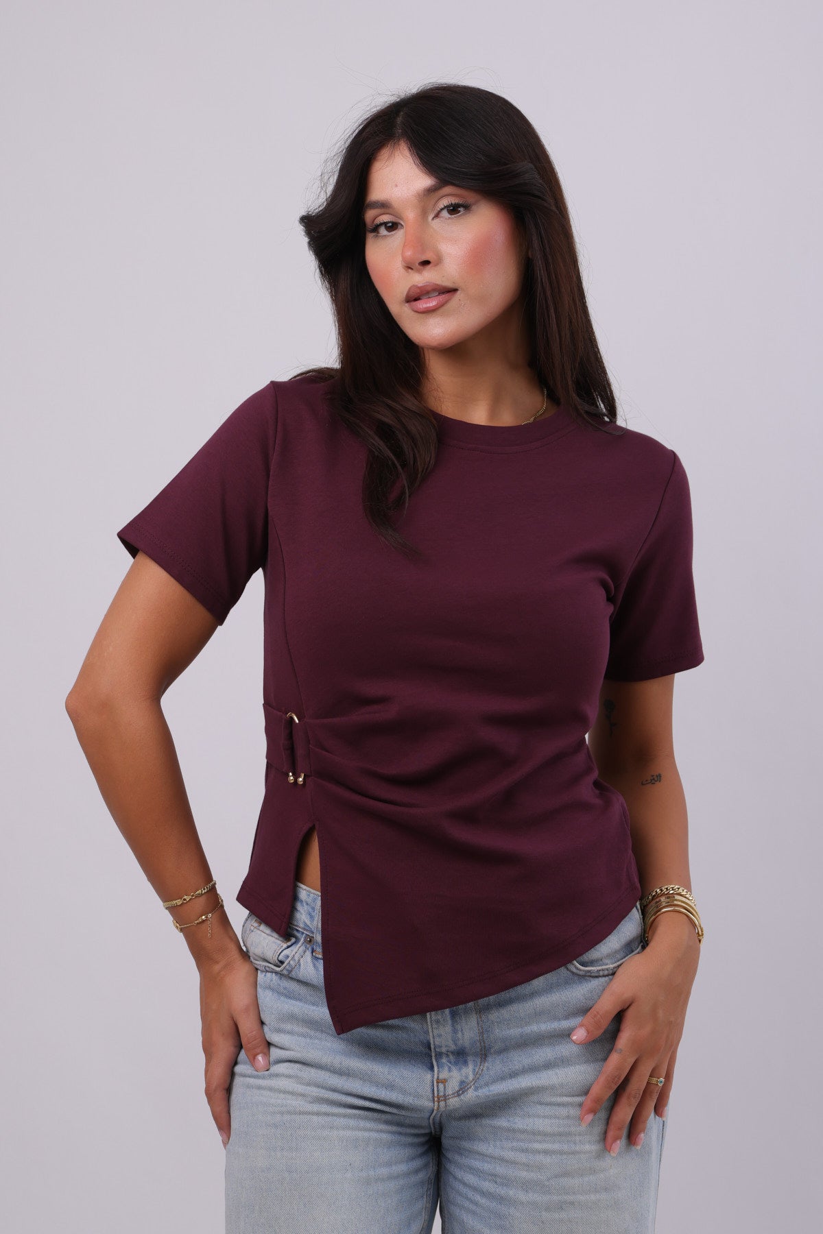 Buckle-Detail Tee