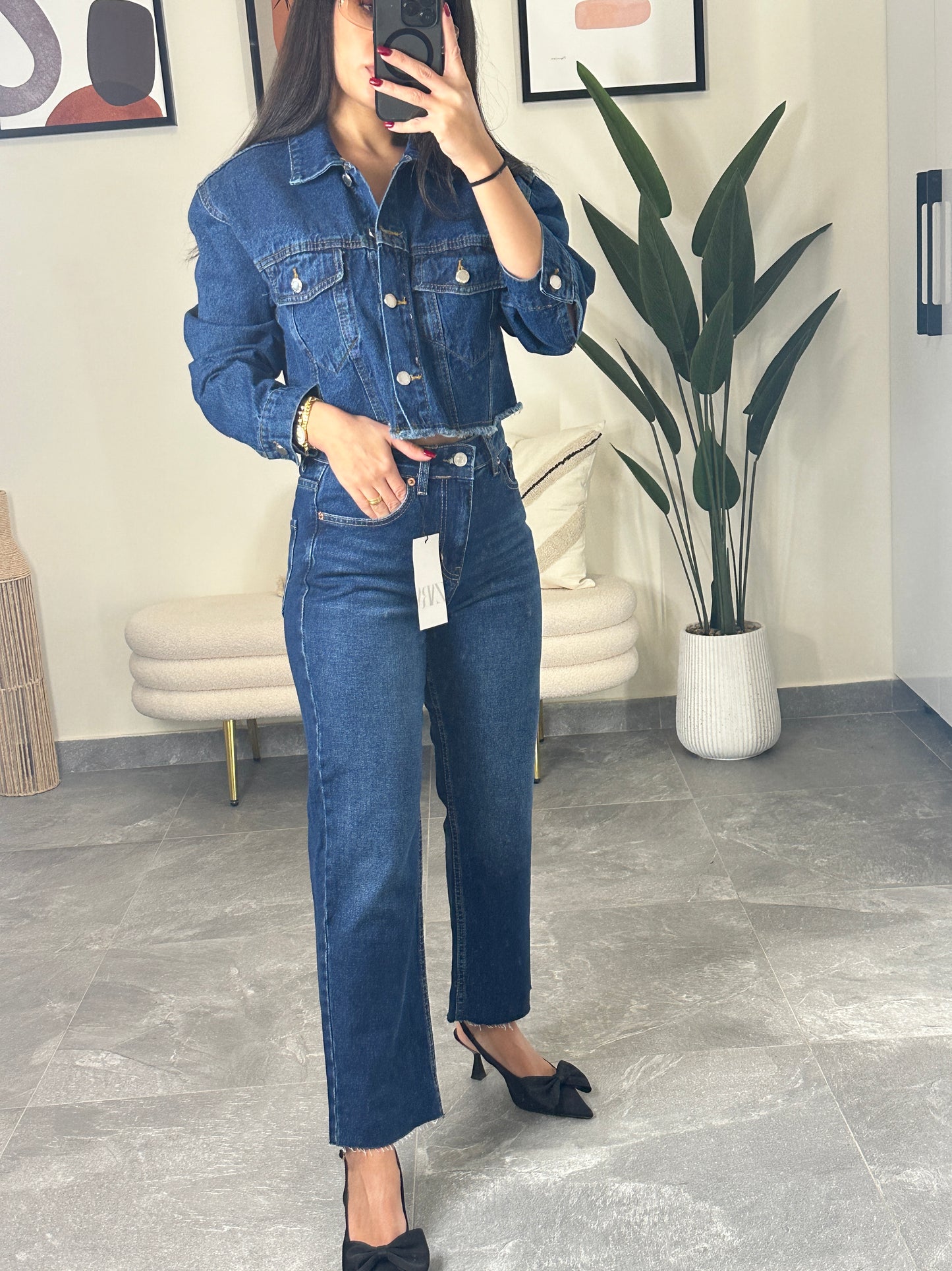 Original Zara Cropped-Straight Denim