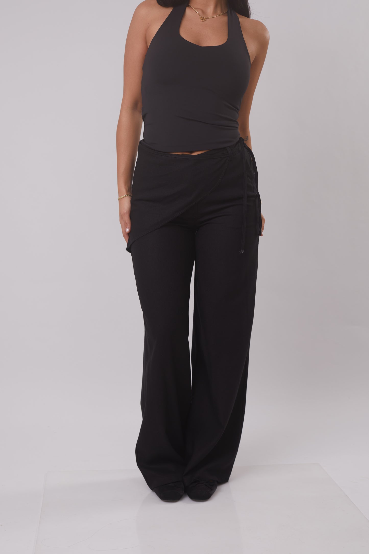 Linen Trouser with removable Scarf