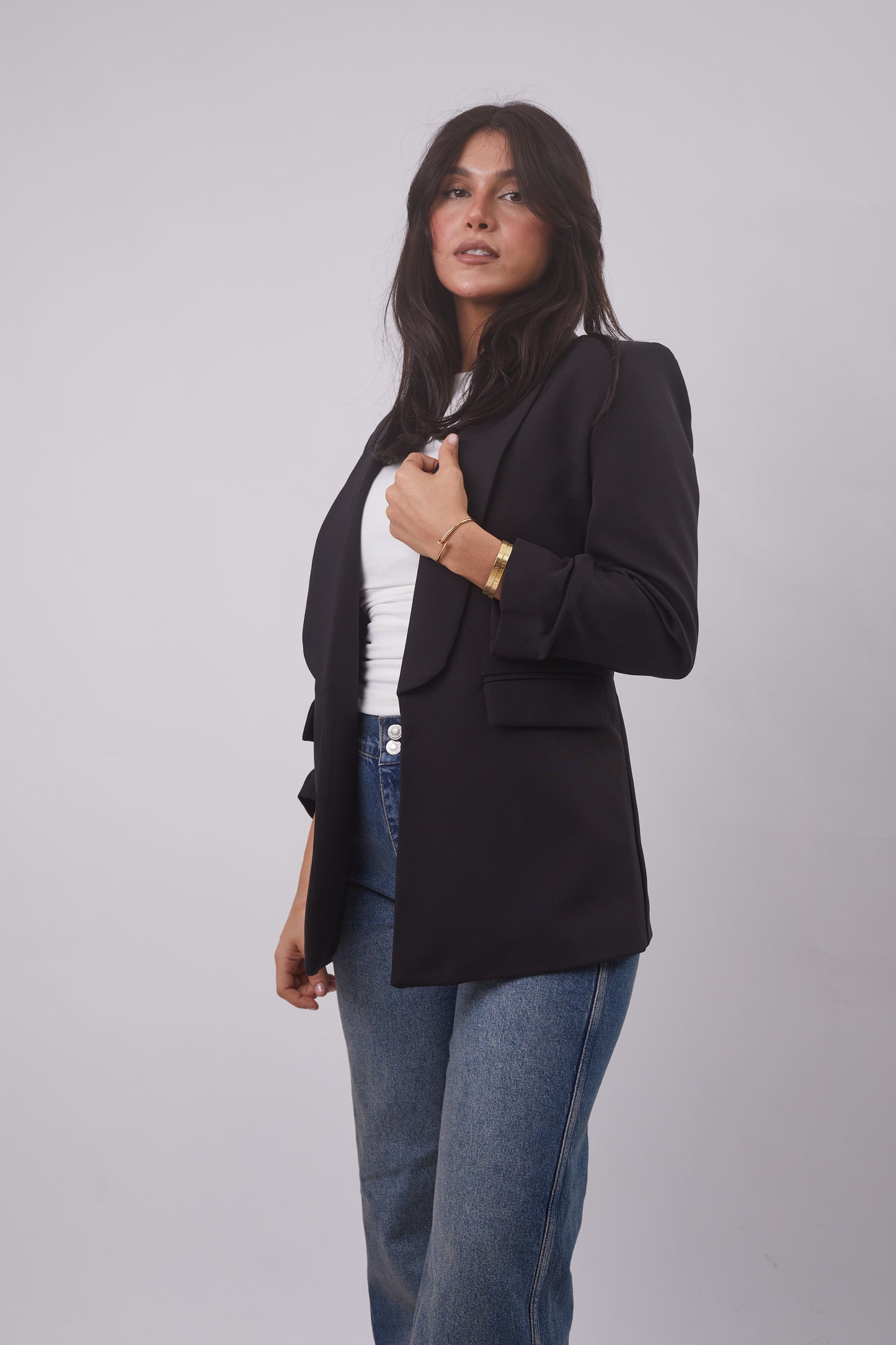 3/4 Sleeve Structured Blazer