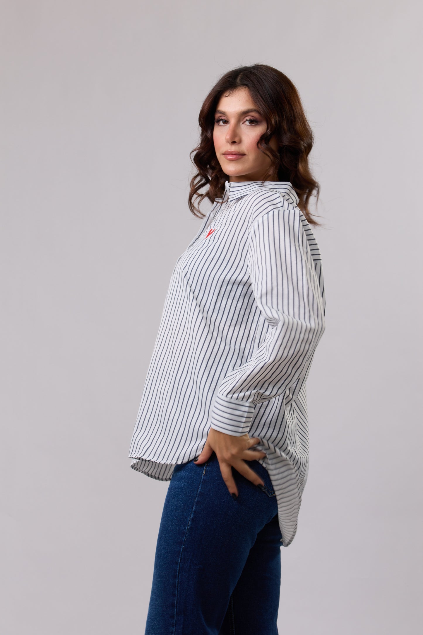 Hearted "Striped" Shirt.