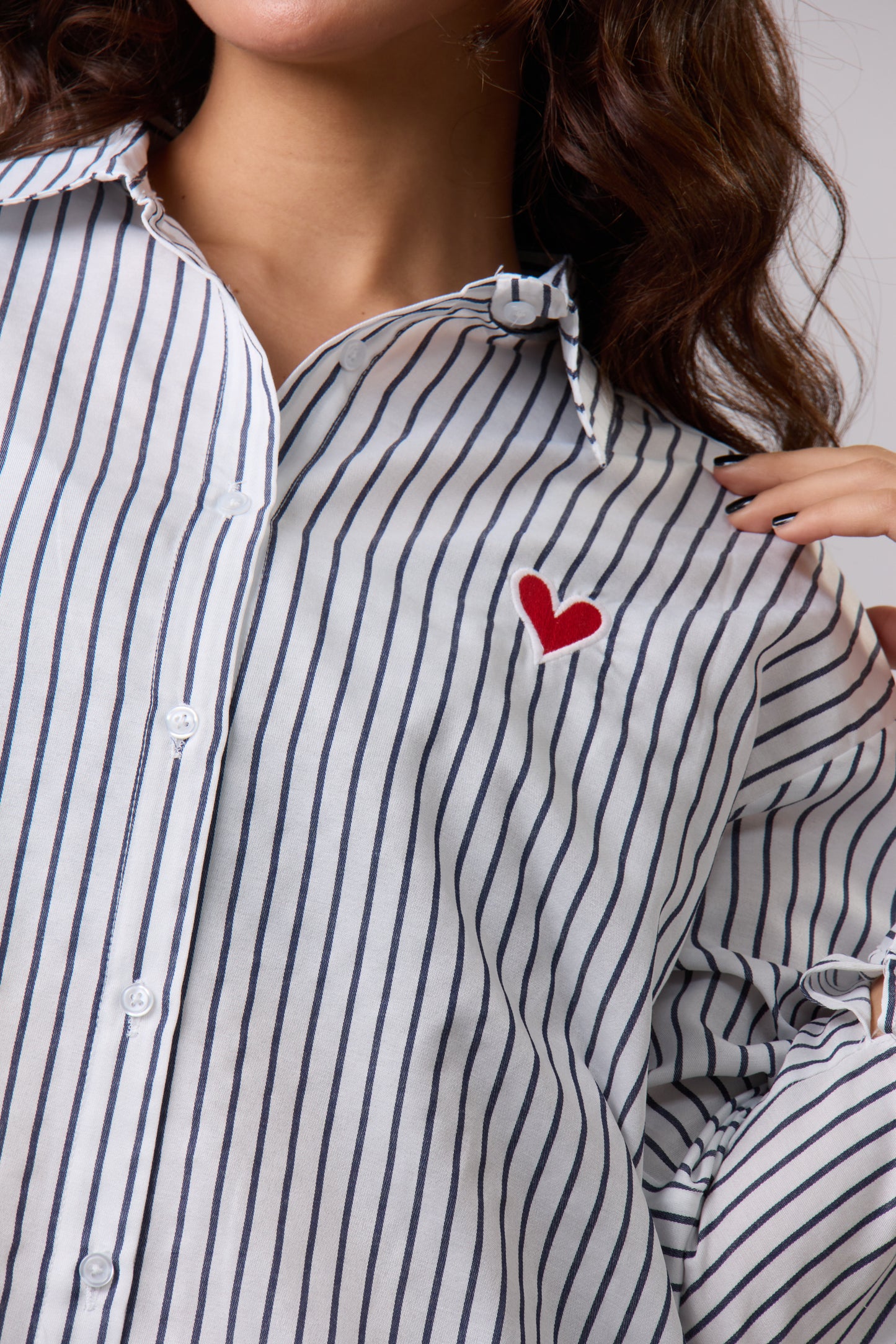 Hearted "Striped" Shirt.