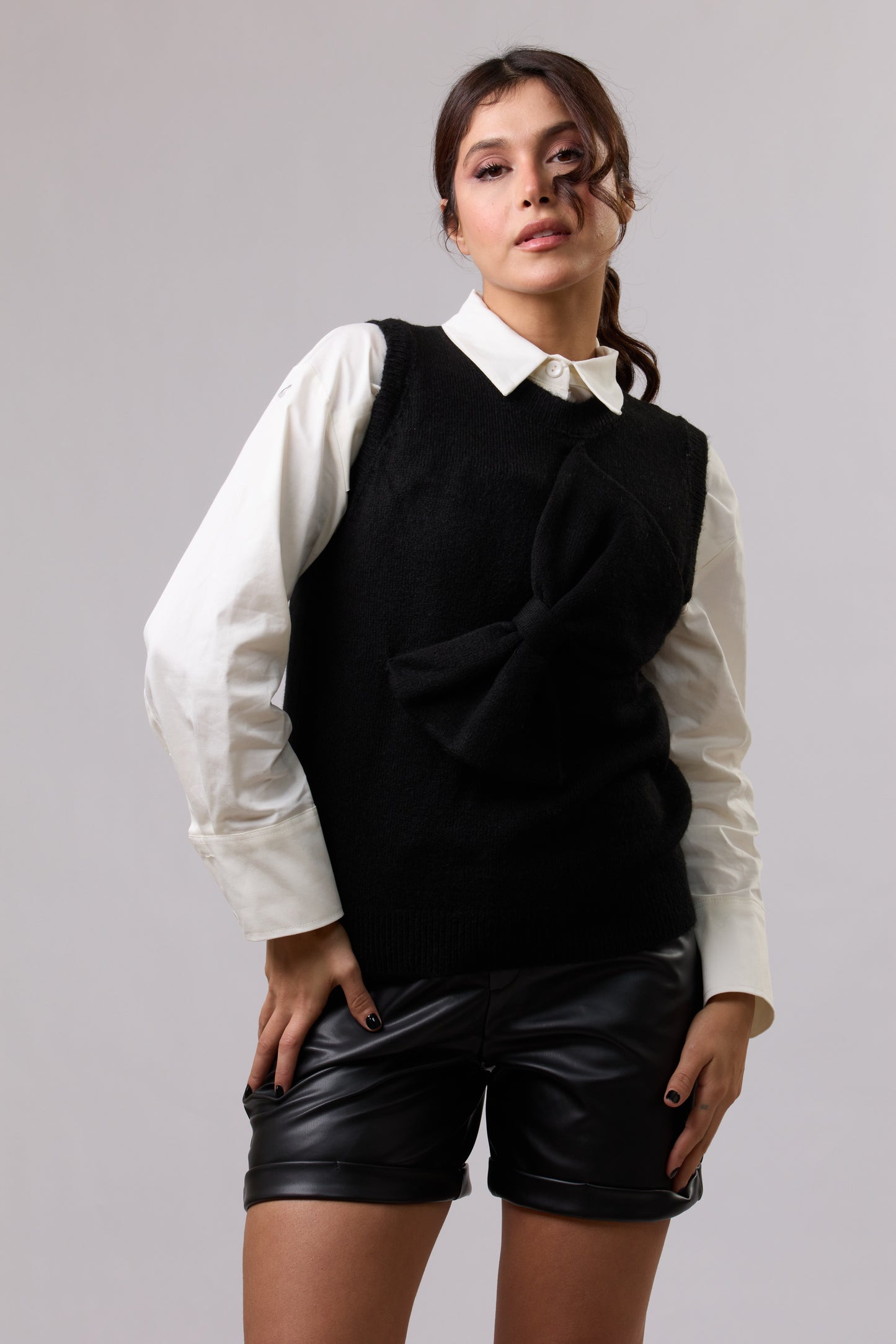 "Big-Bow" Knitted Vest Top.