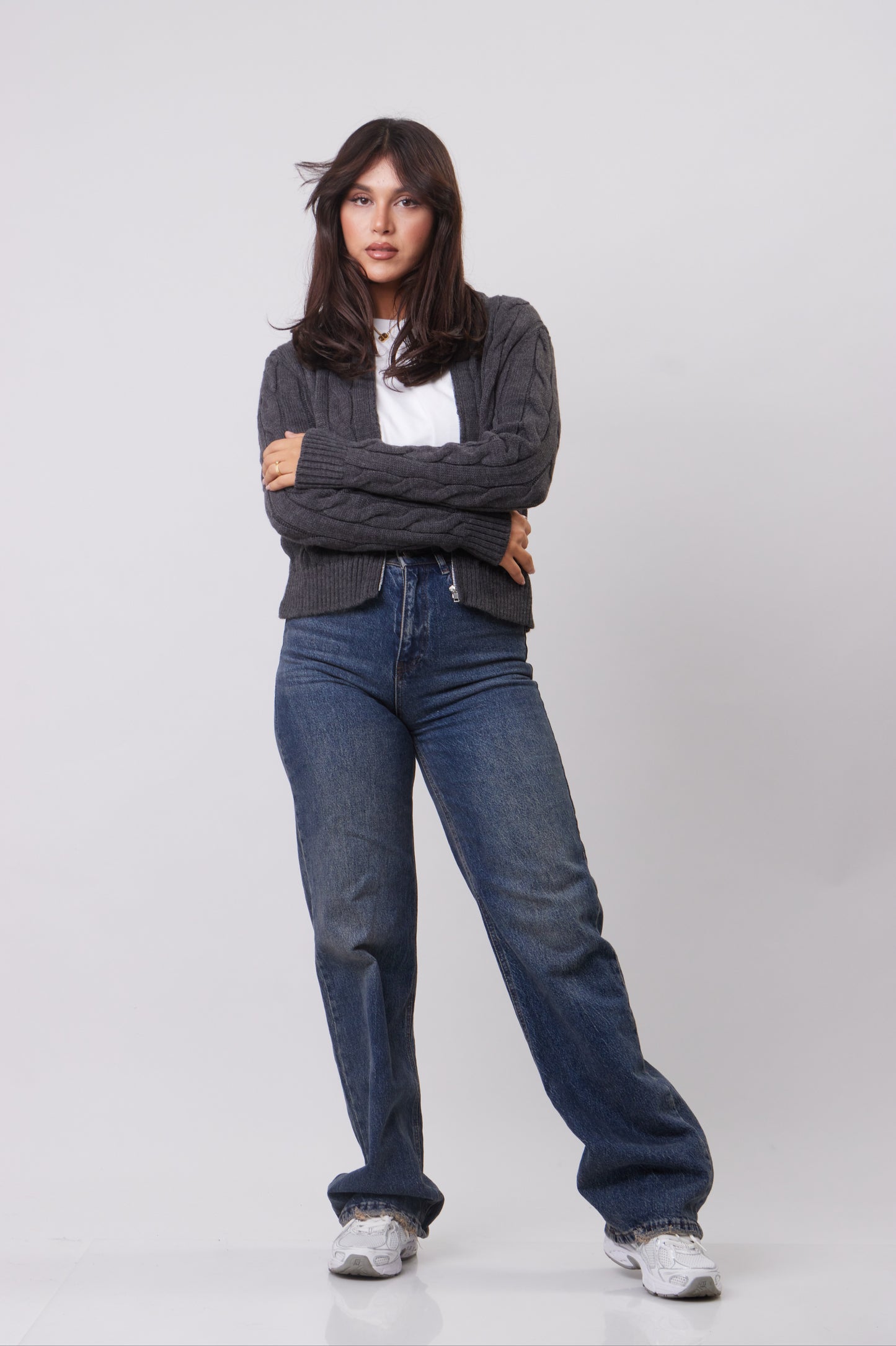 Zipper Knitted Sweater