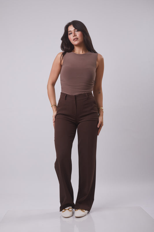 Structured straight-leg Pant