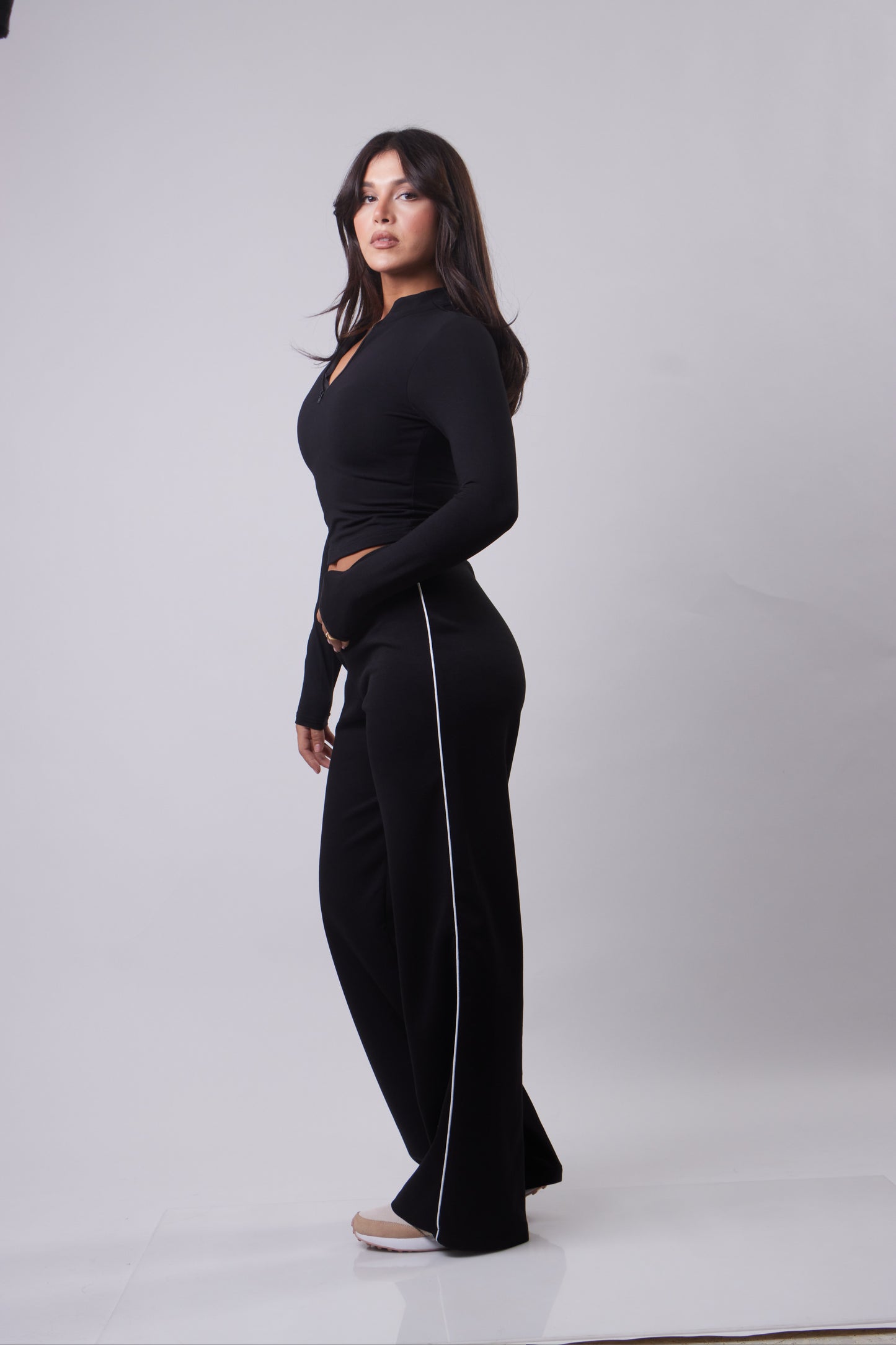 Tall Cropped Half-Zipper Basic