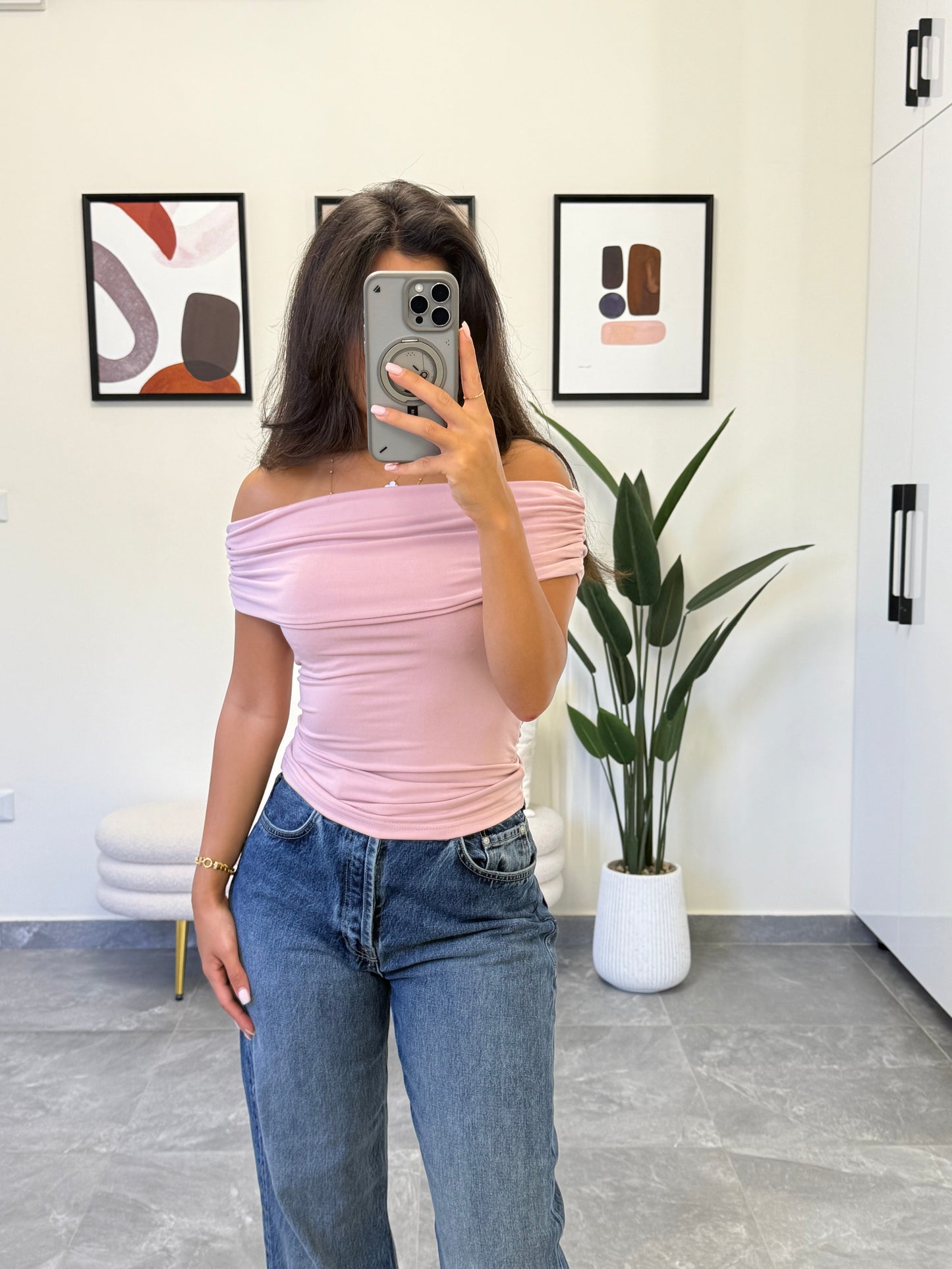 “BLUSH”OFF-SHOULDERS BASIC