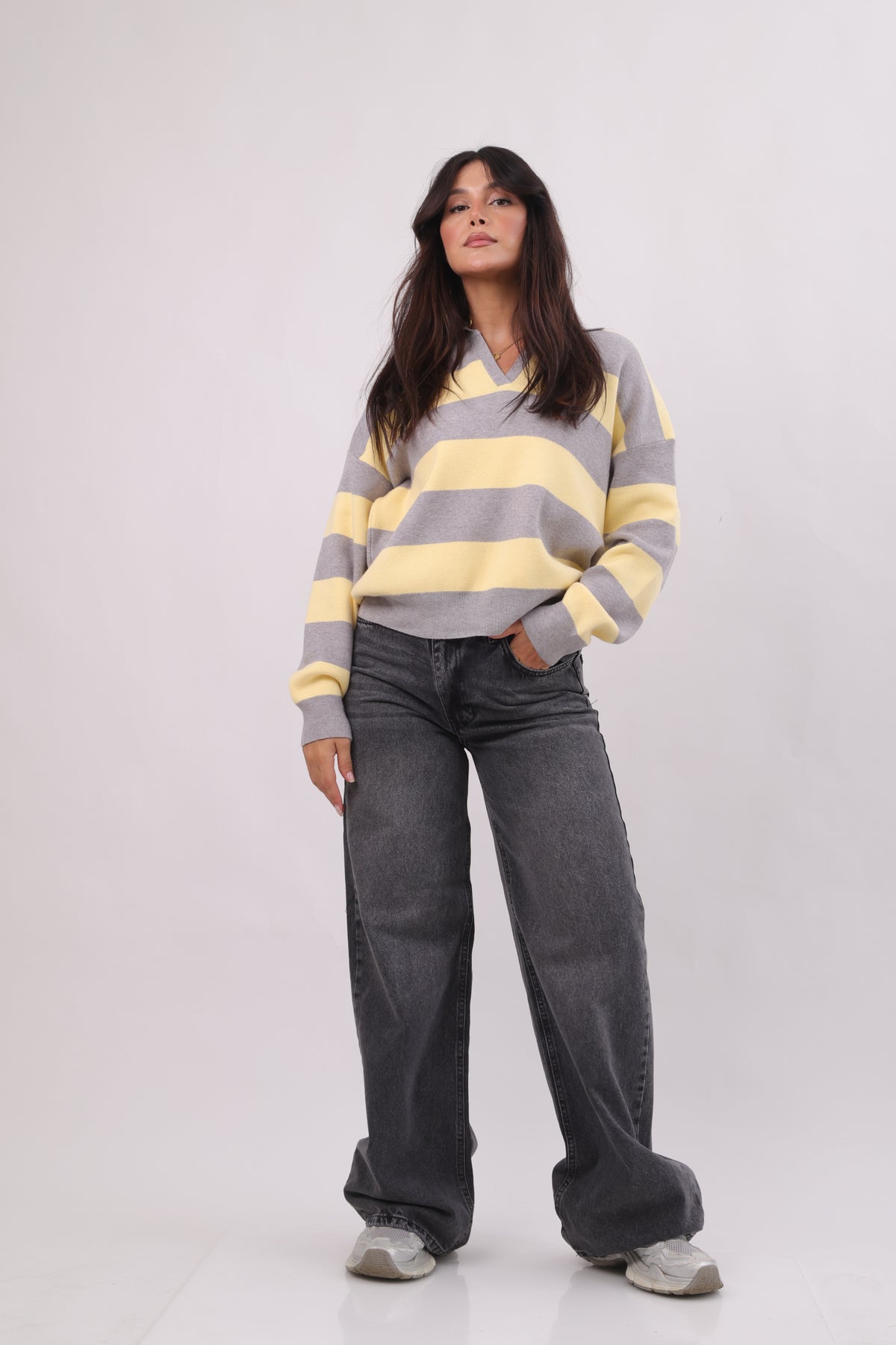 Striped Polo Top