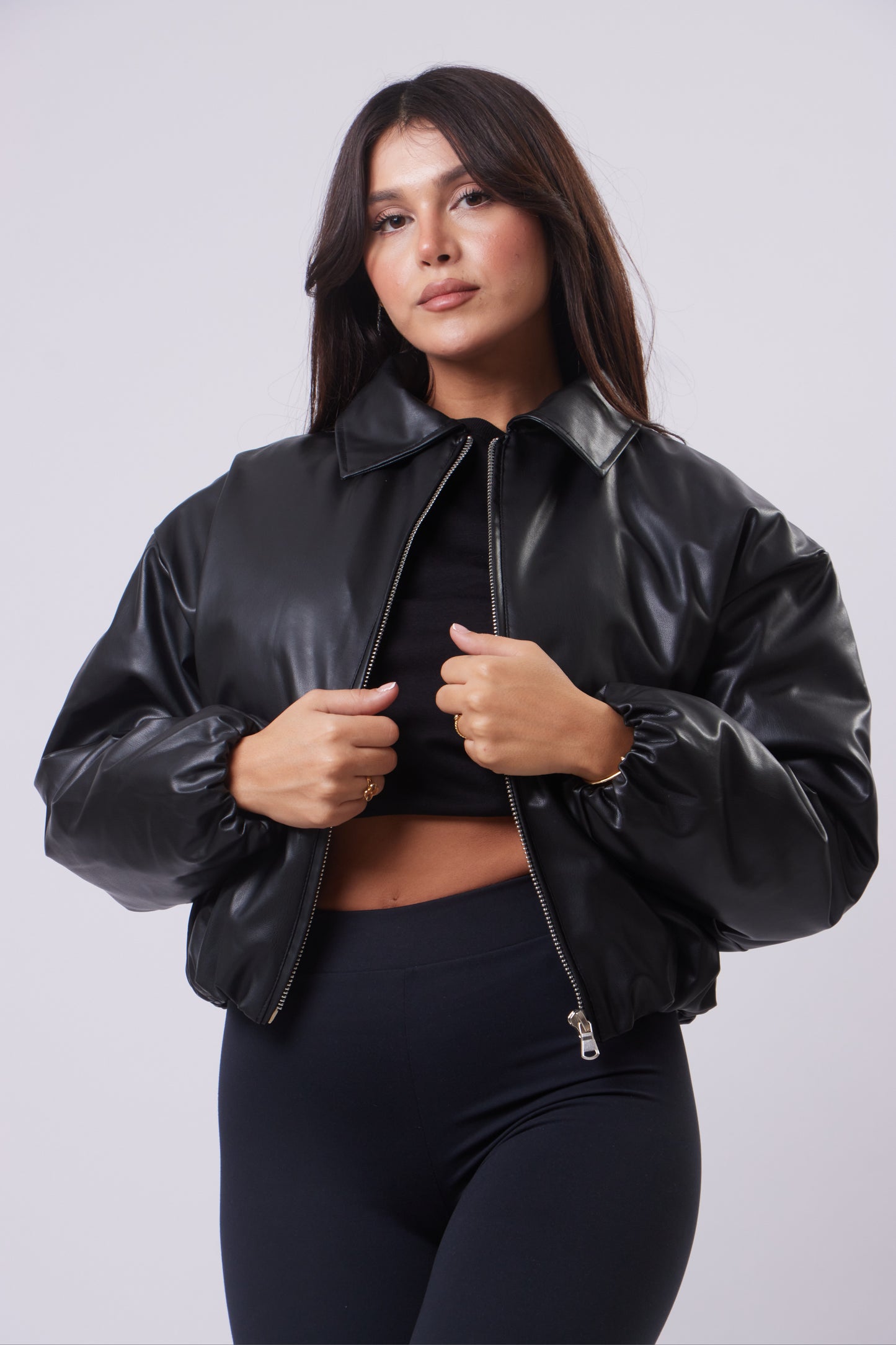 Leather Bomber Jacket