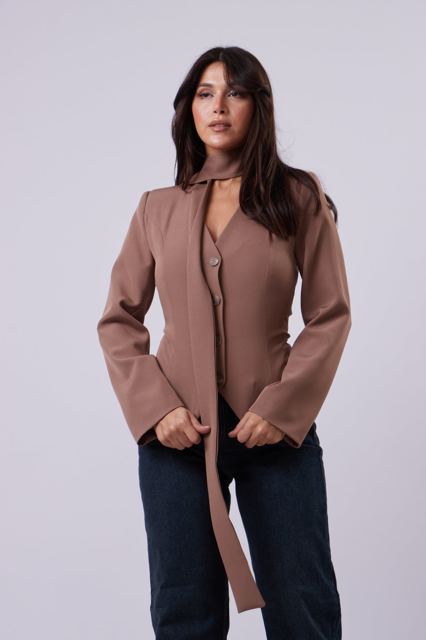 Statement Tie Blazer