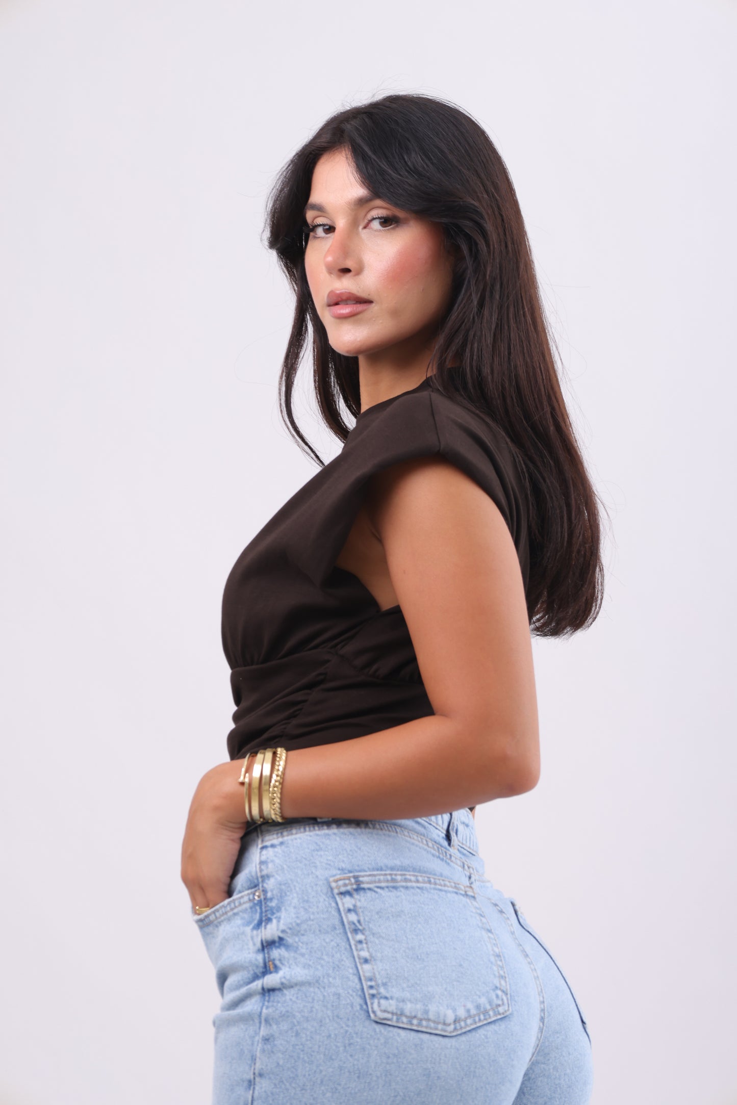 Nova Padded shoulder top