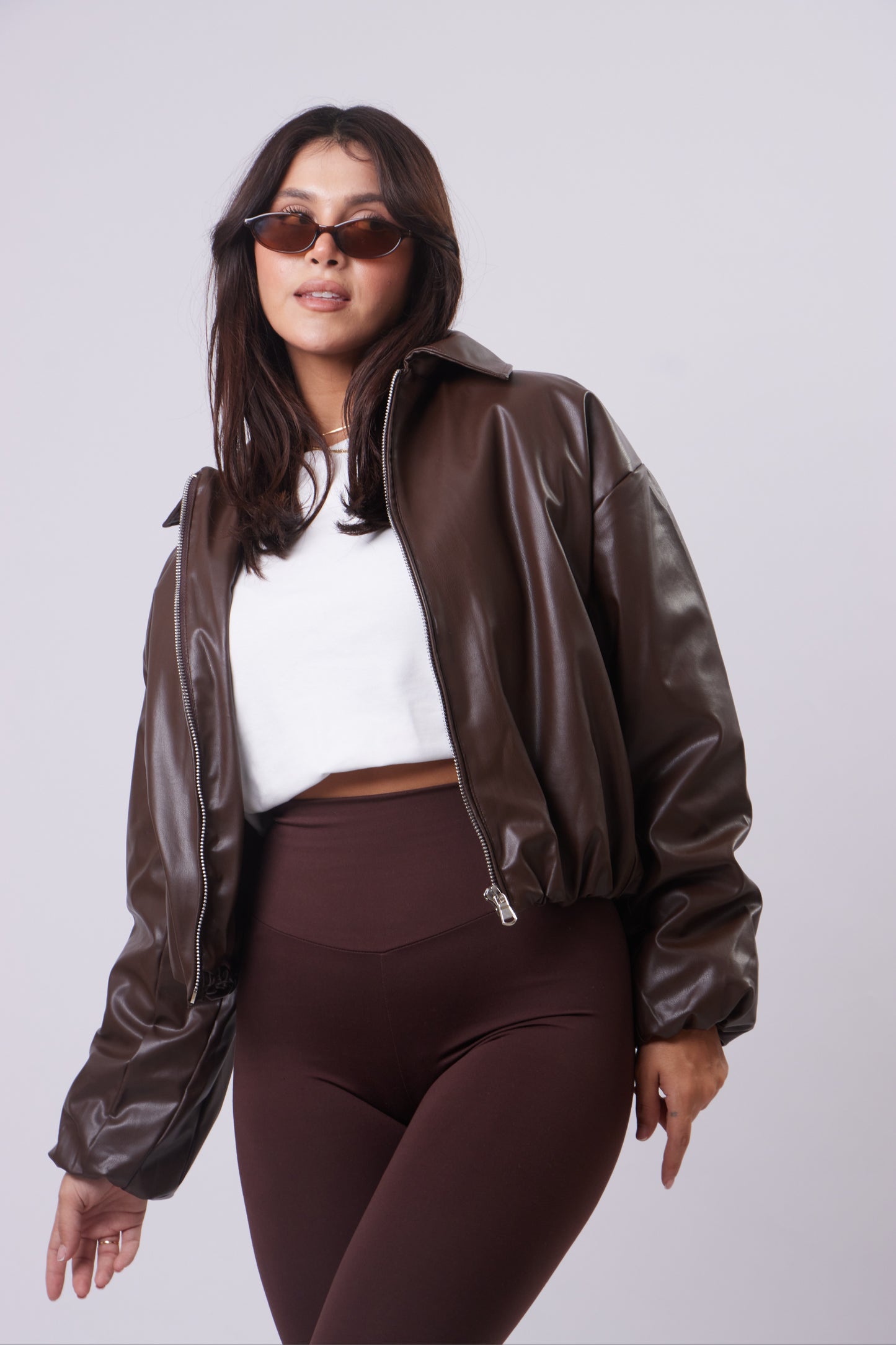 Leather Bomber Jacket