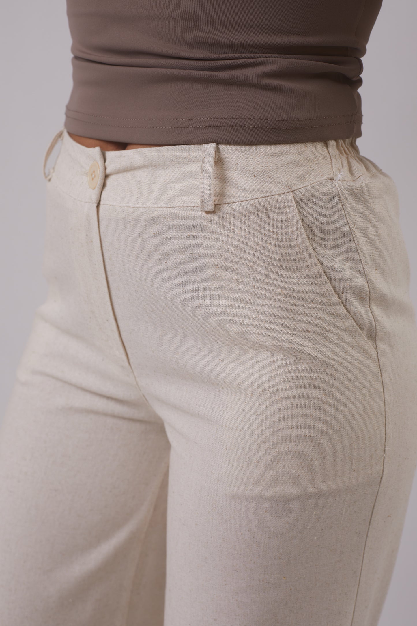 Linen Trouser with removable Scarf