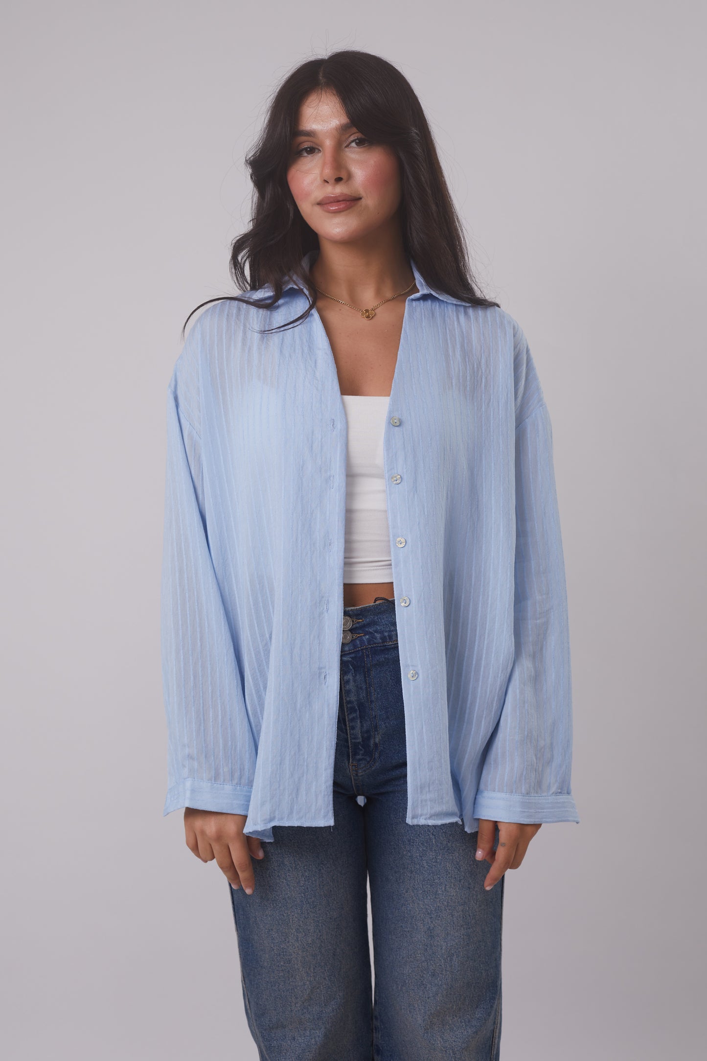 Sheer Striped Shirt
