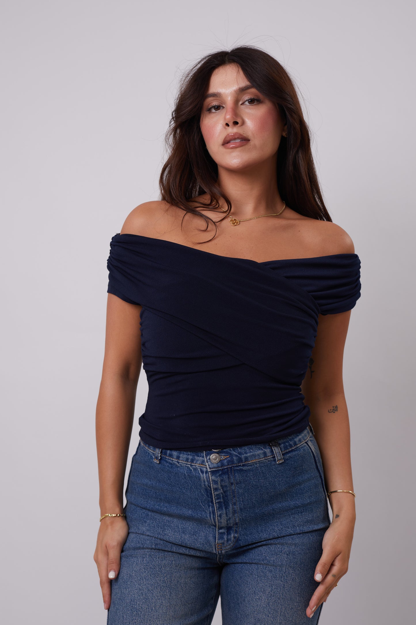 Off-Shoulder Crossover Top
