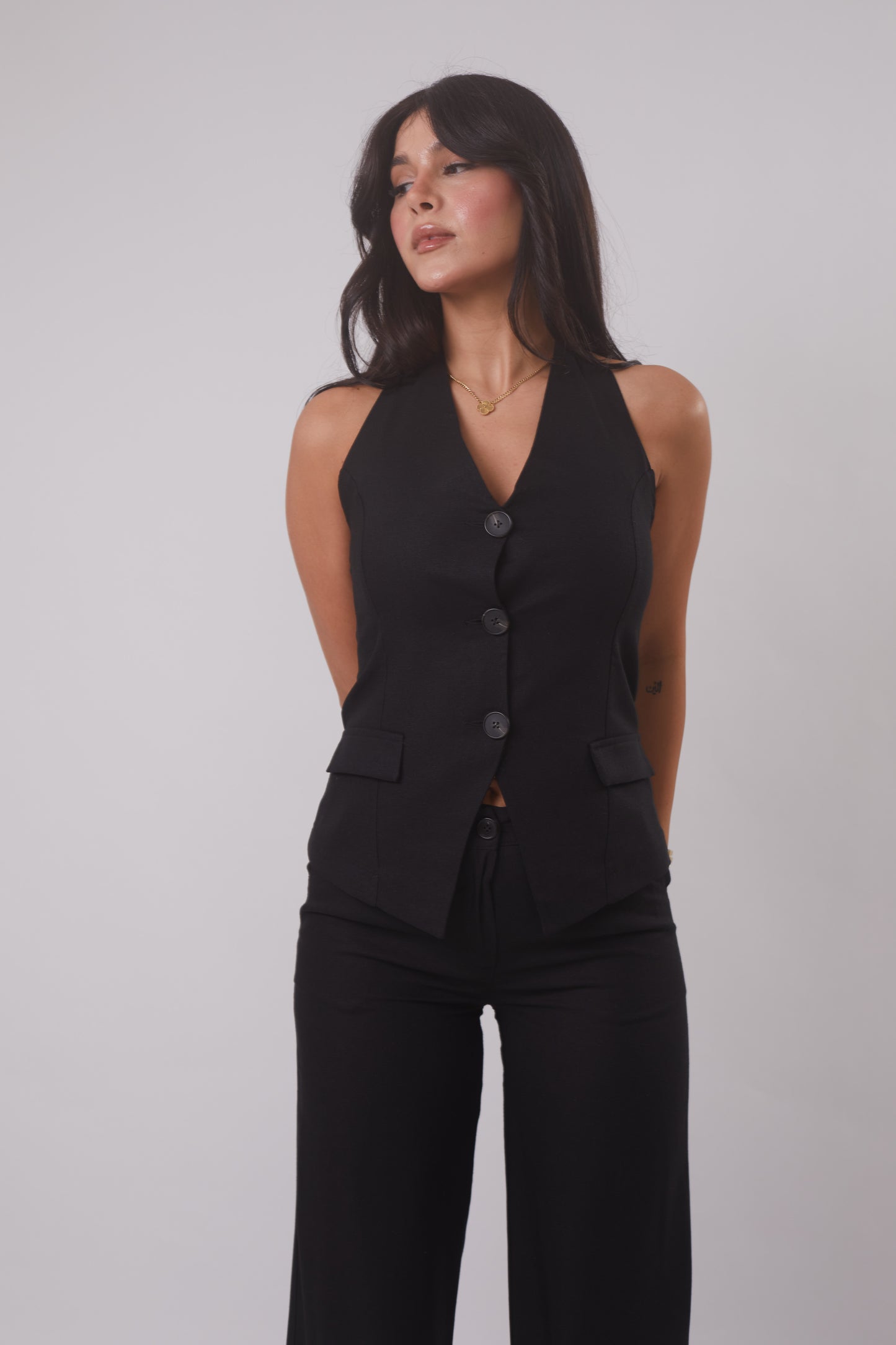 The Halter Vest & Trouser Linen Set