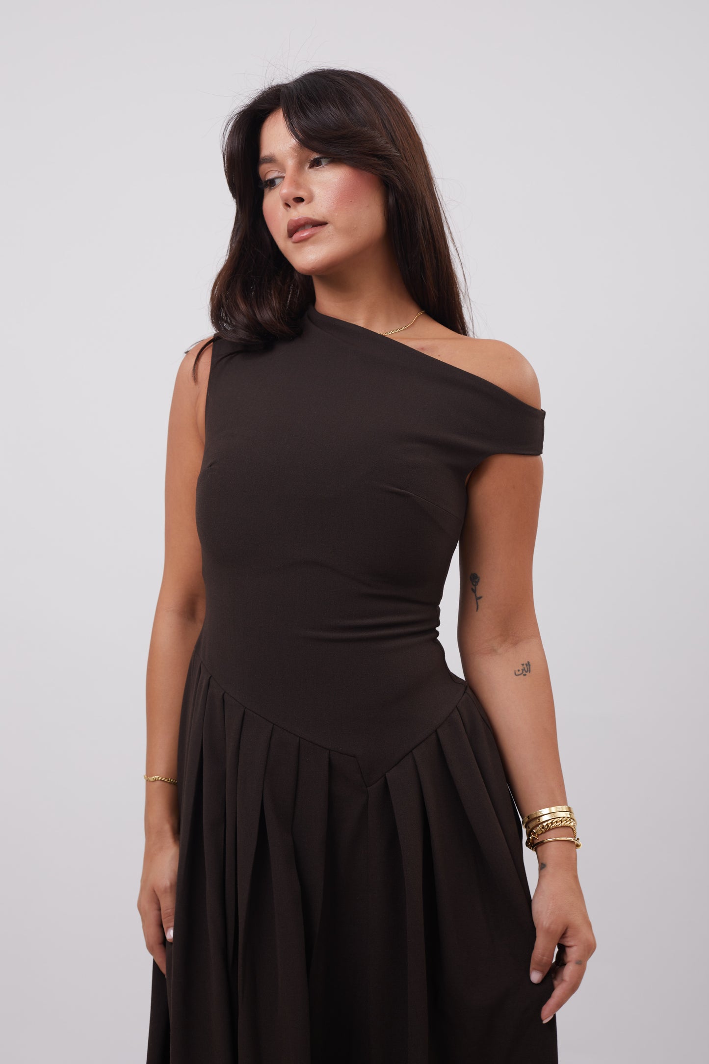 Asymmetric Midi Dress