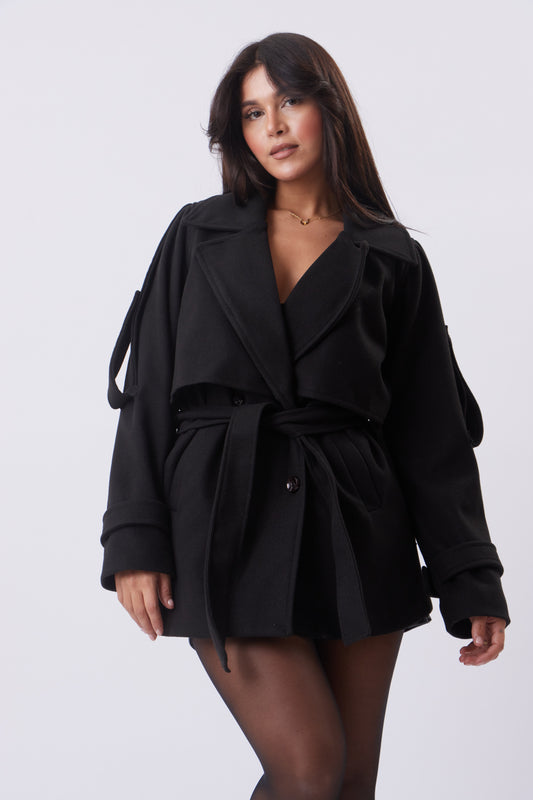 Belted Mini-Coat