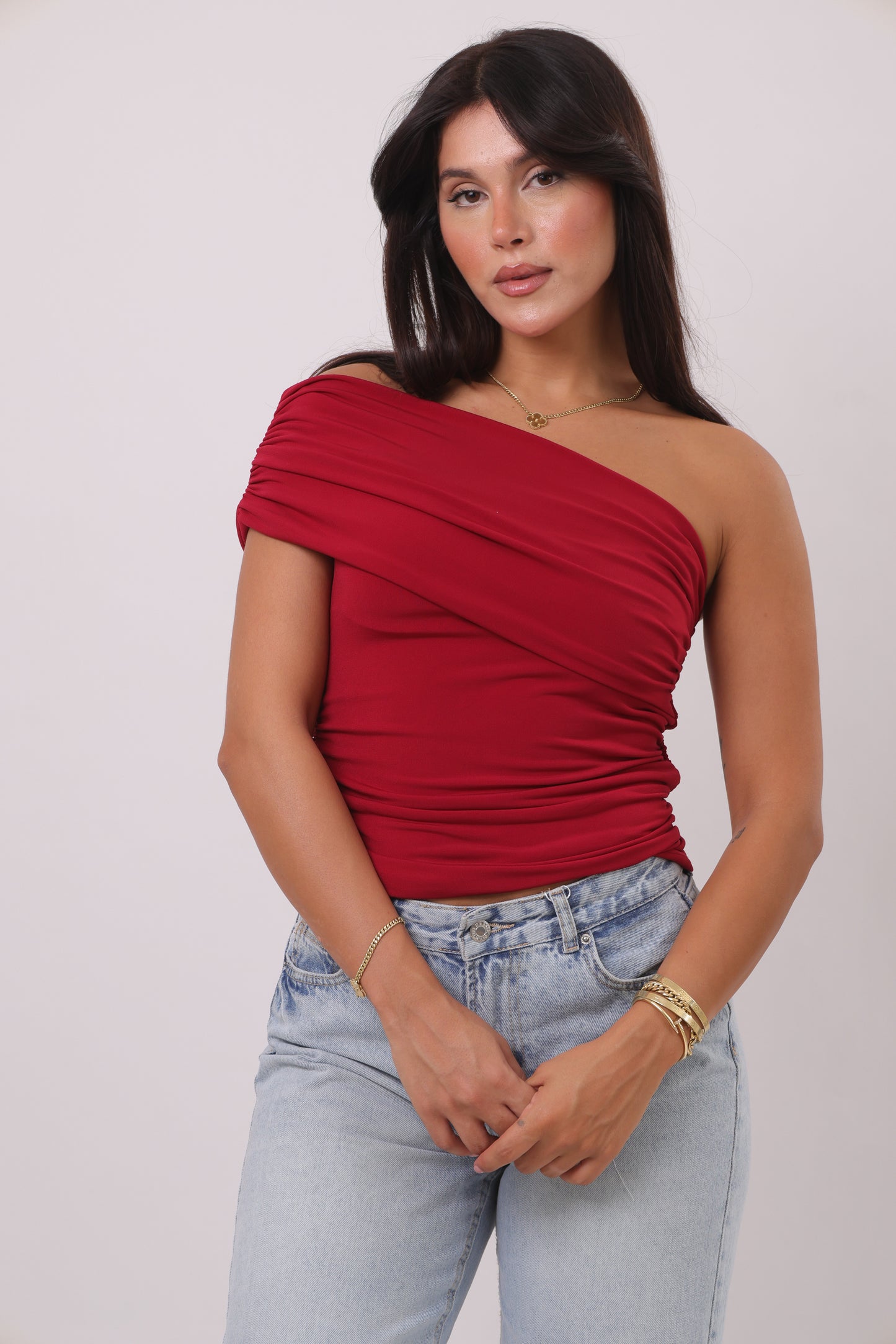 Asymmetrical One Shoulder Top