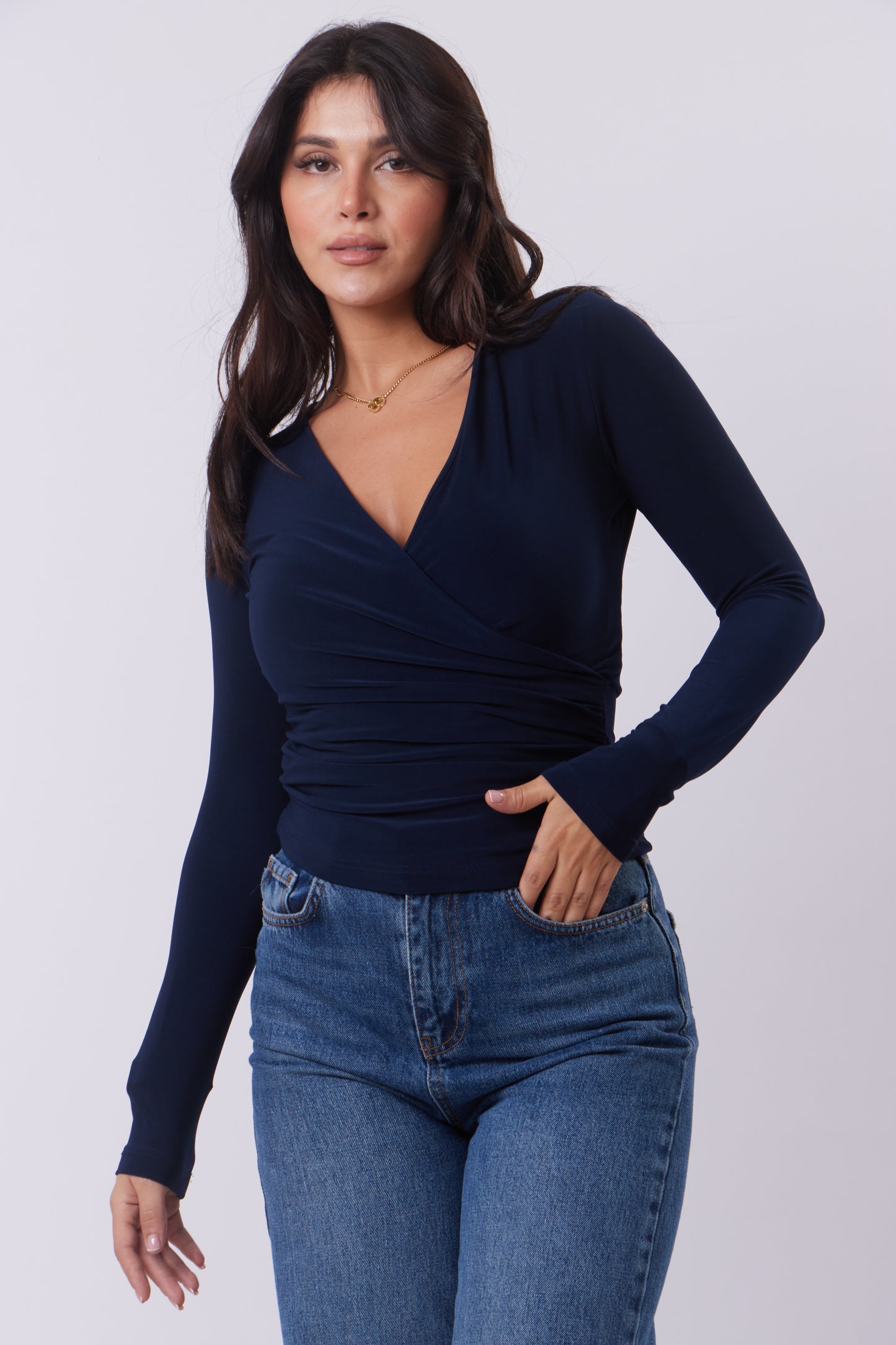 The Gathered V-Neck Basic