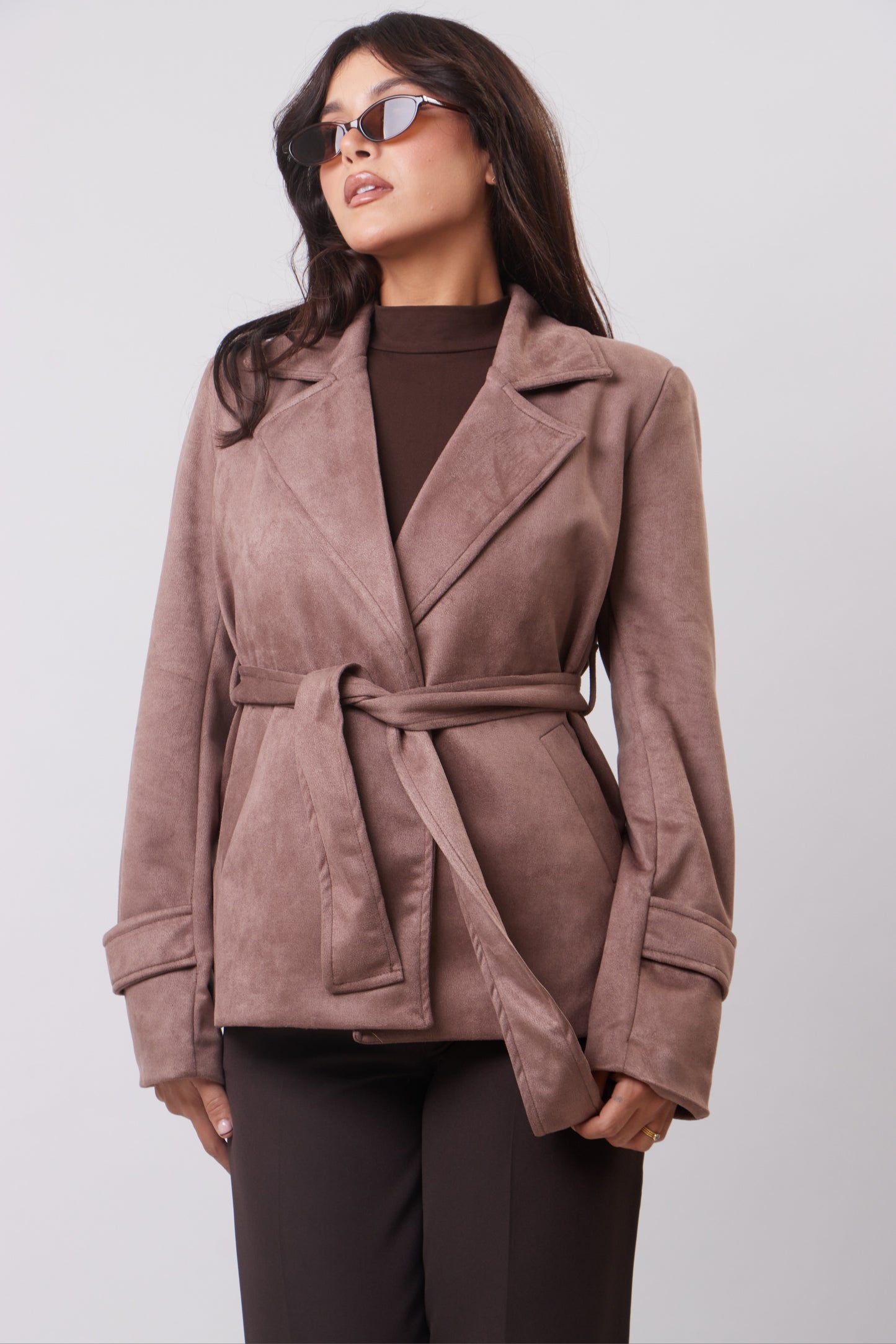Suede Wrap Jacket