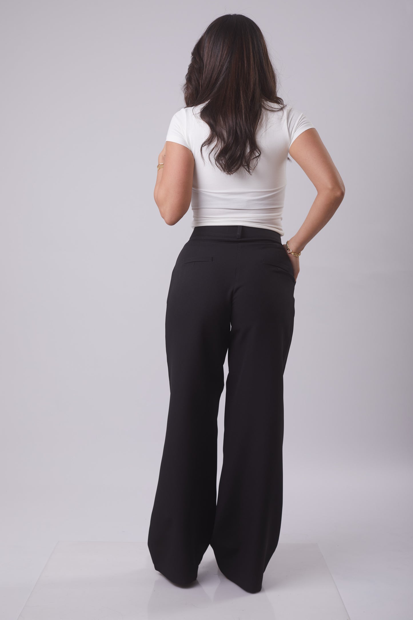 Signature pleated Wide-Leg Trouser