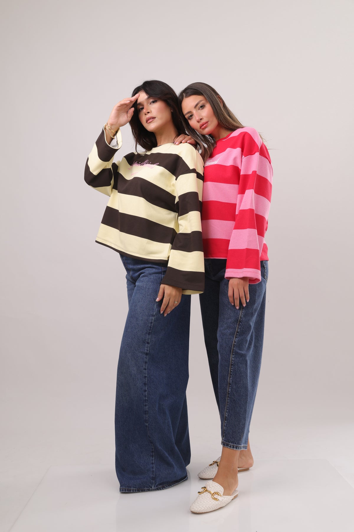 Wide stripe sweatshirt