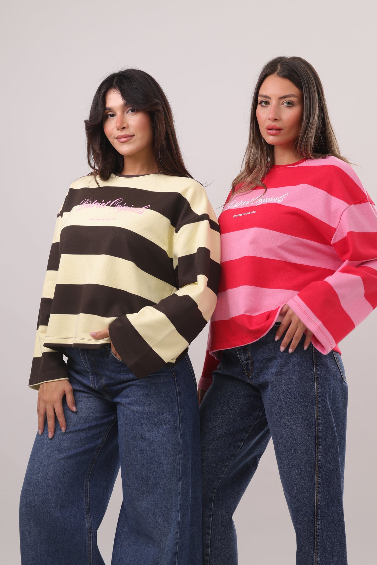 Wide stripe sweatshirt