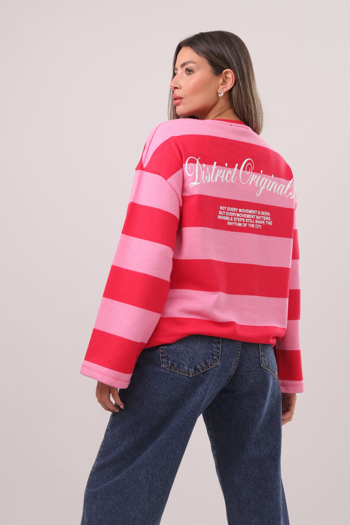 Wide stripe sweatshirt