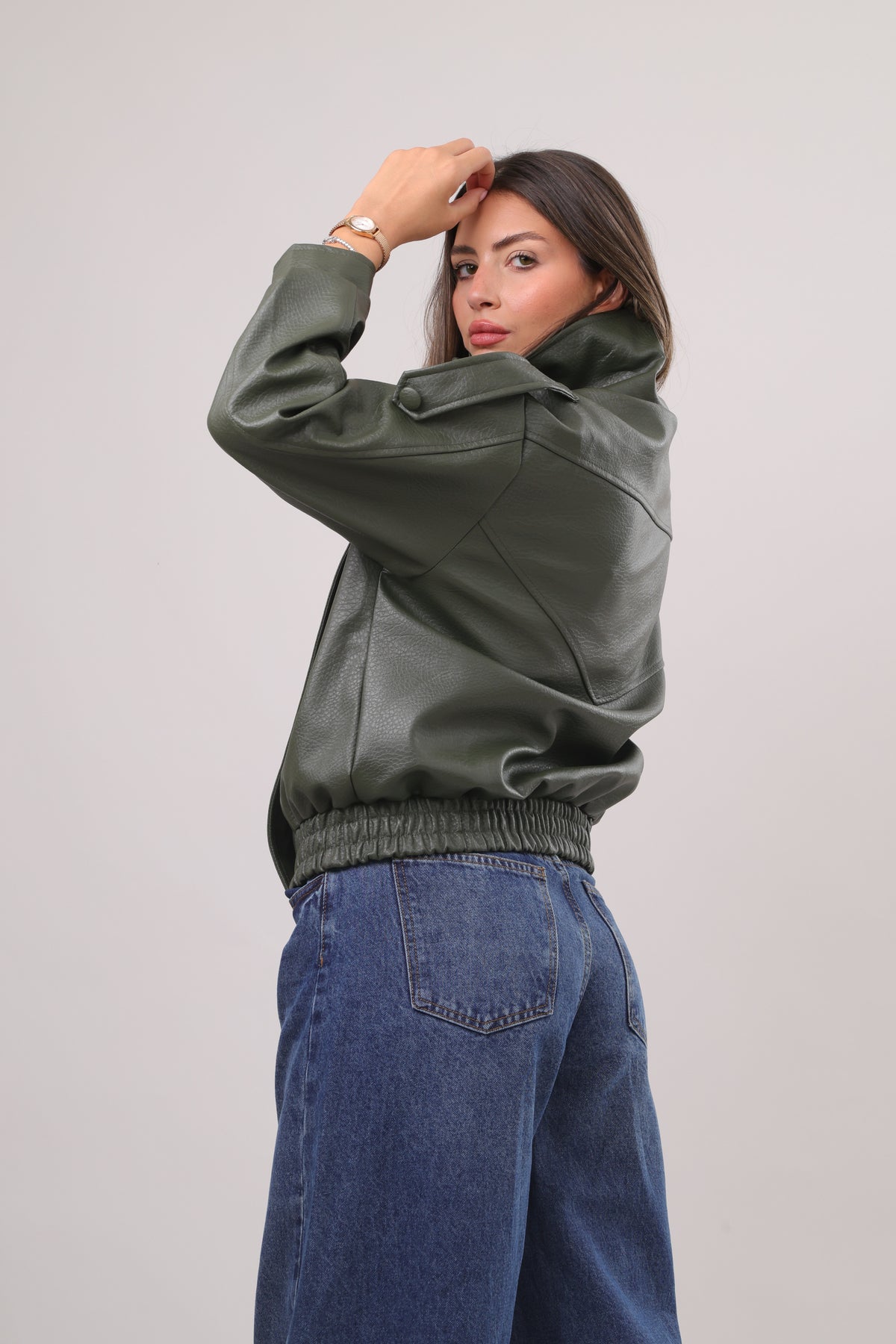 The leather bomber jacket