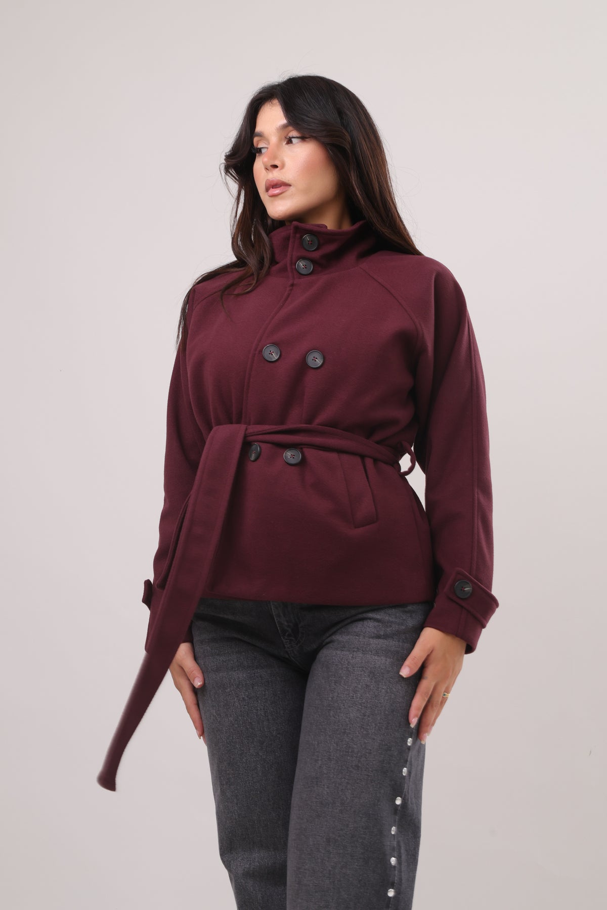 Bruna Belted short coat