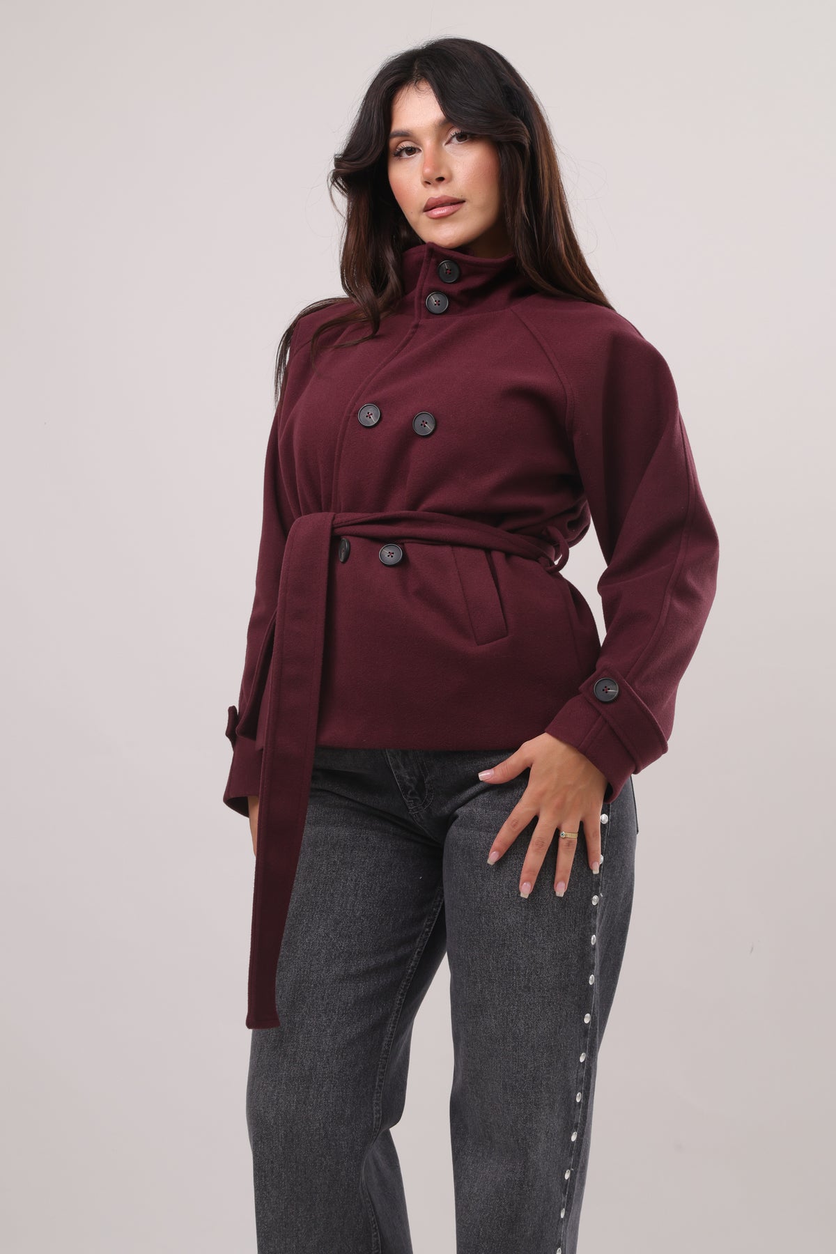 Bruna Belted short coat