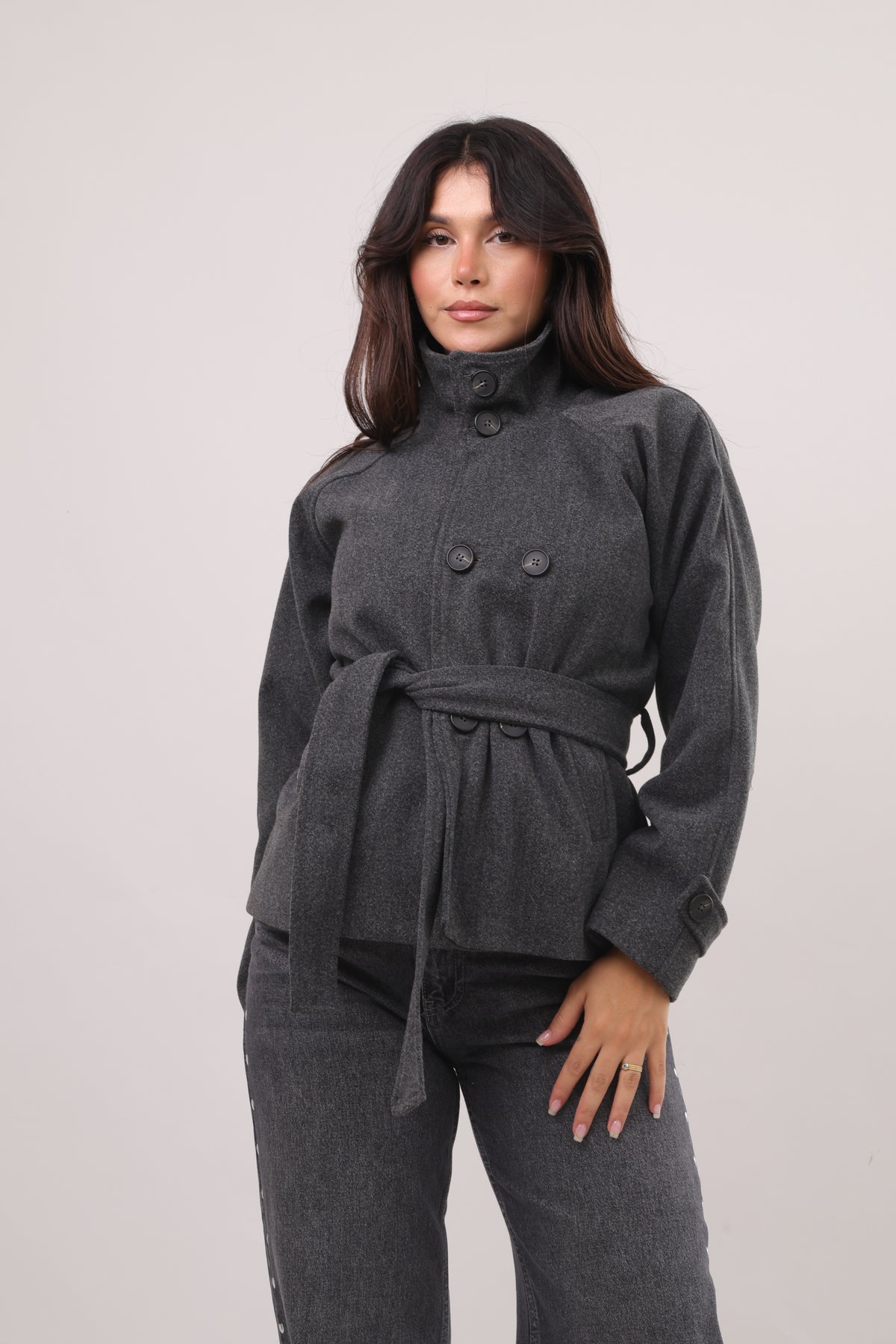 Bruna Belted short coat