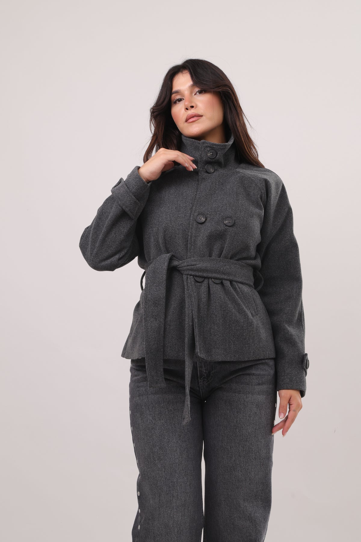Bruna Belted short coat