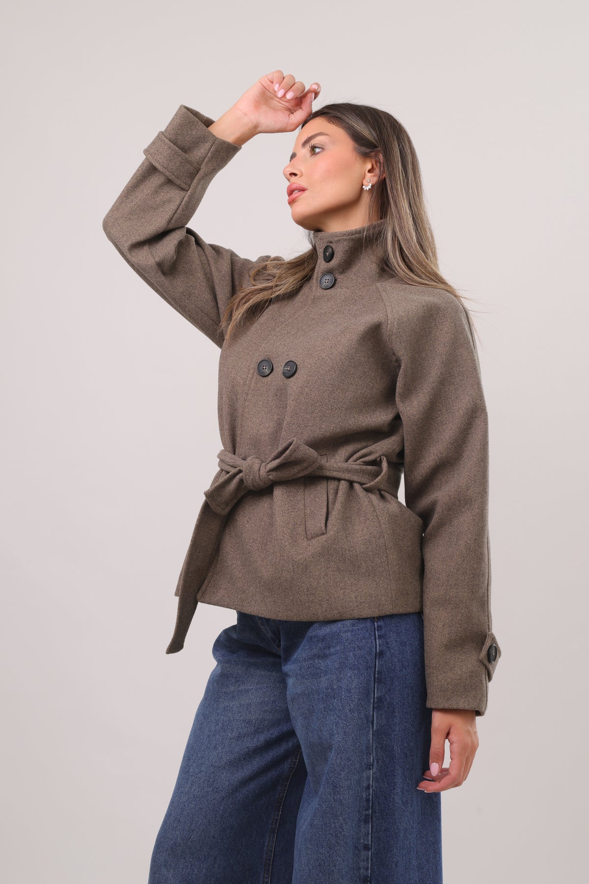 Bruna Belted short coat