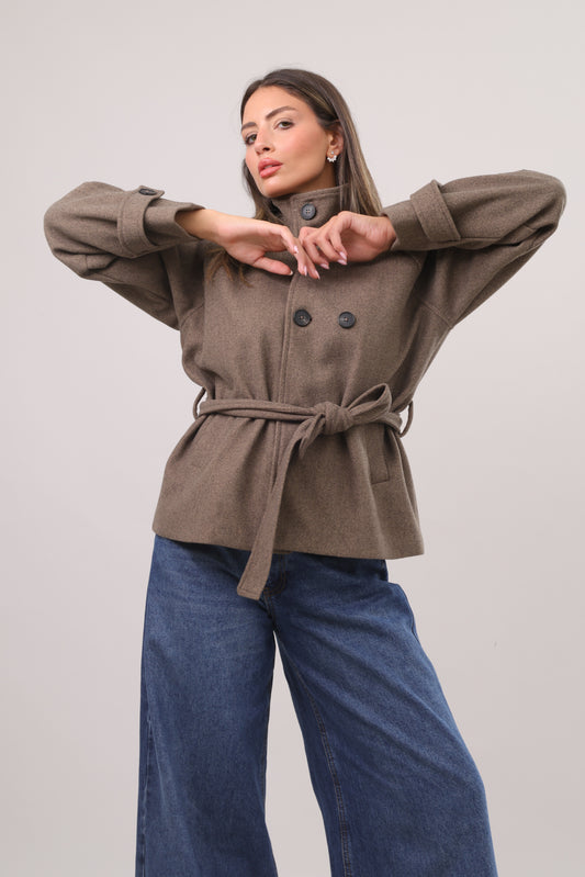 Bruna Belted short coat