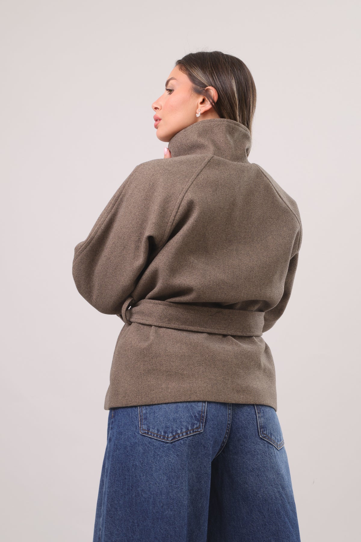 Bruna Belted short coat