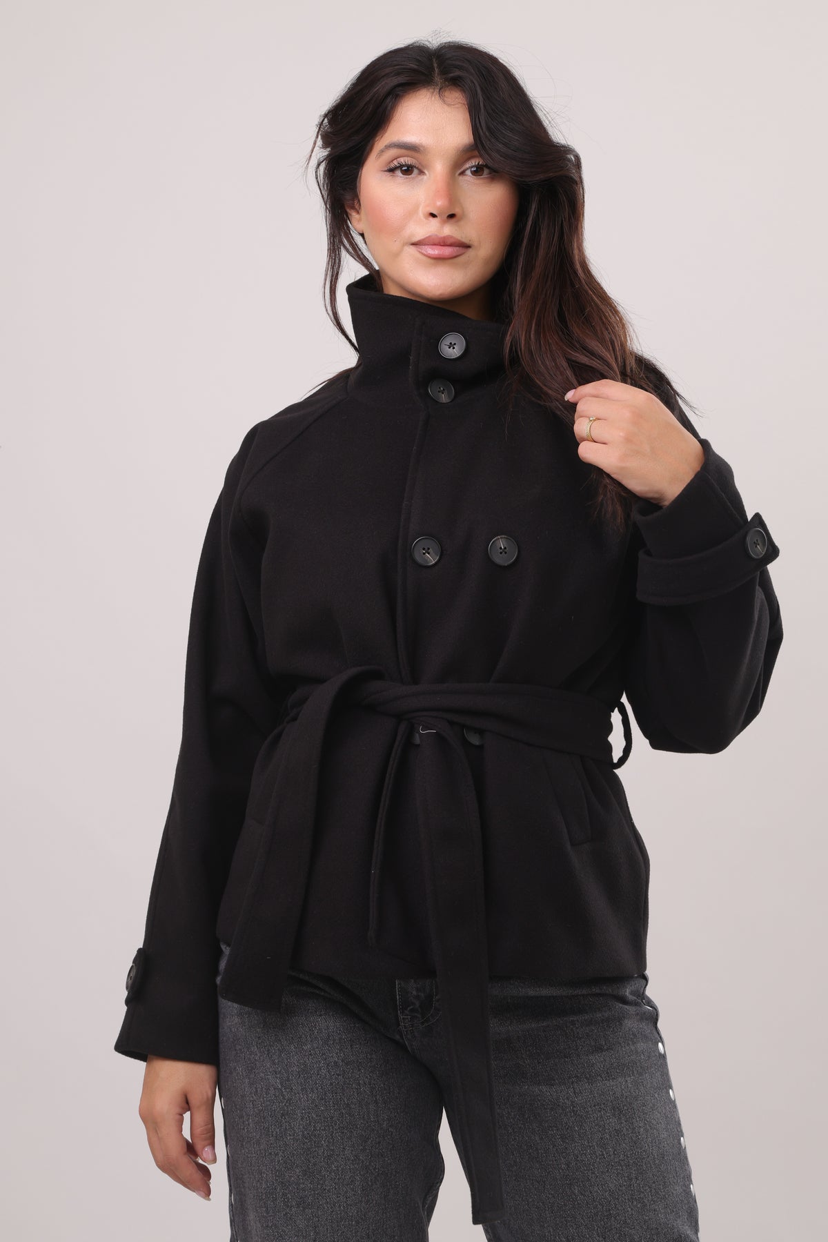 Bruna Belted short coat