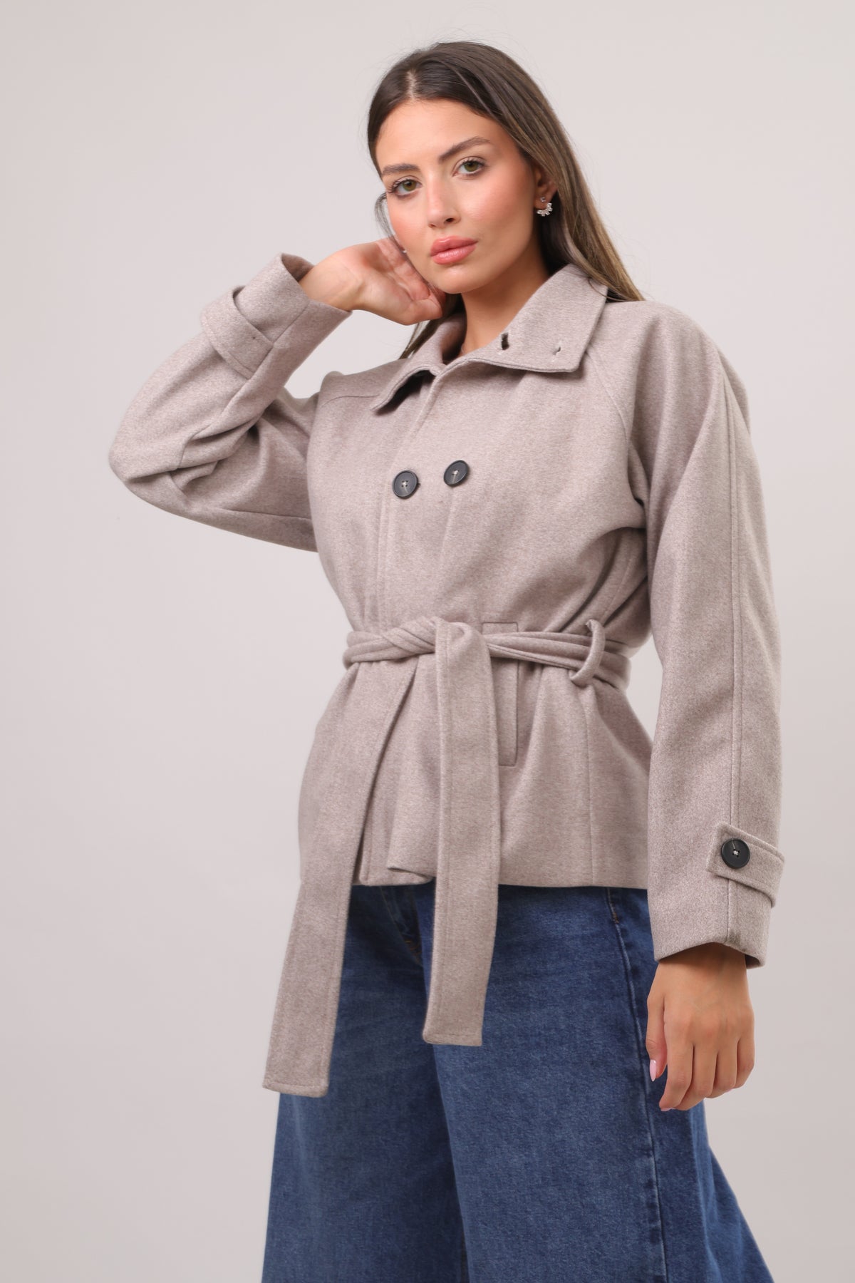Bruna Belted short coat