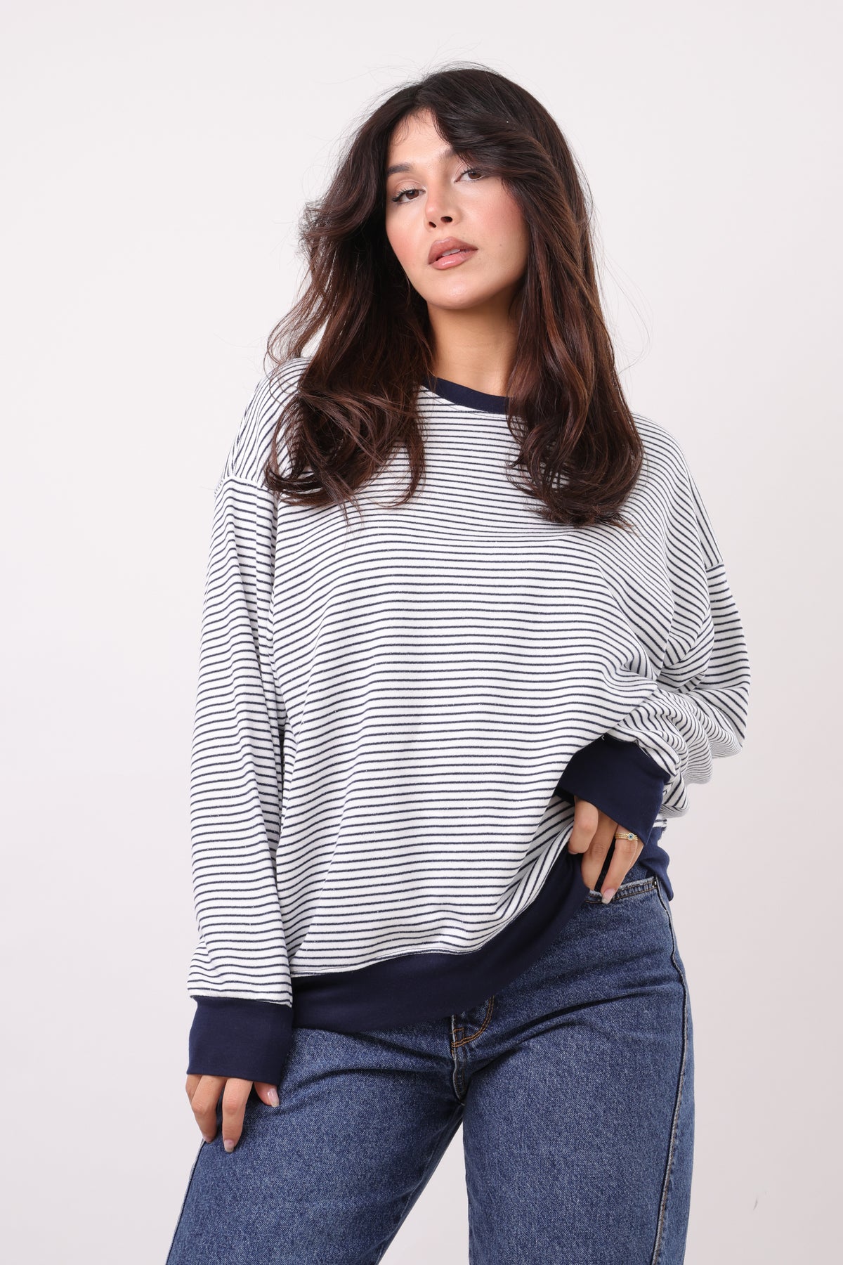 Relaxed stripe top
