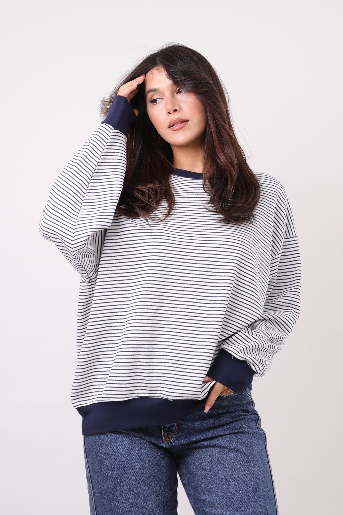 Relaxed stripe top