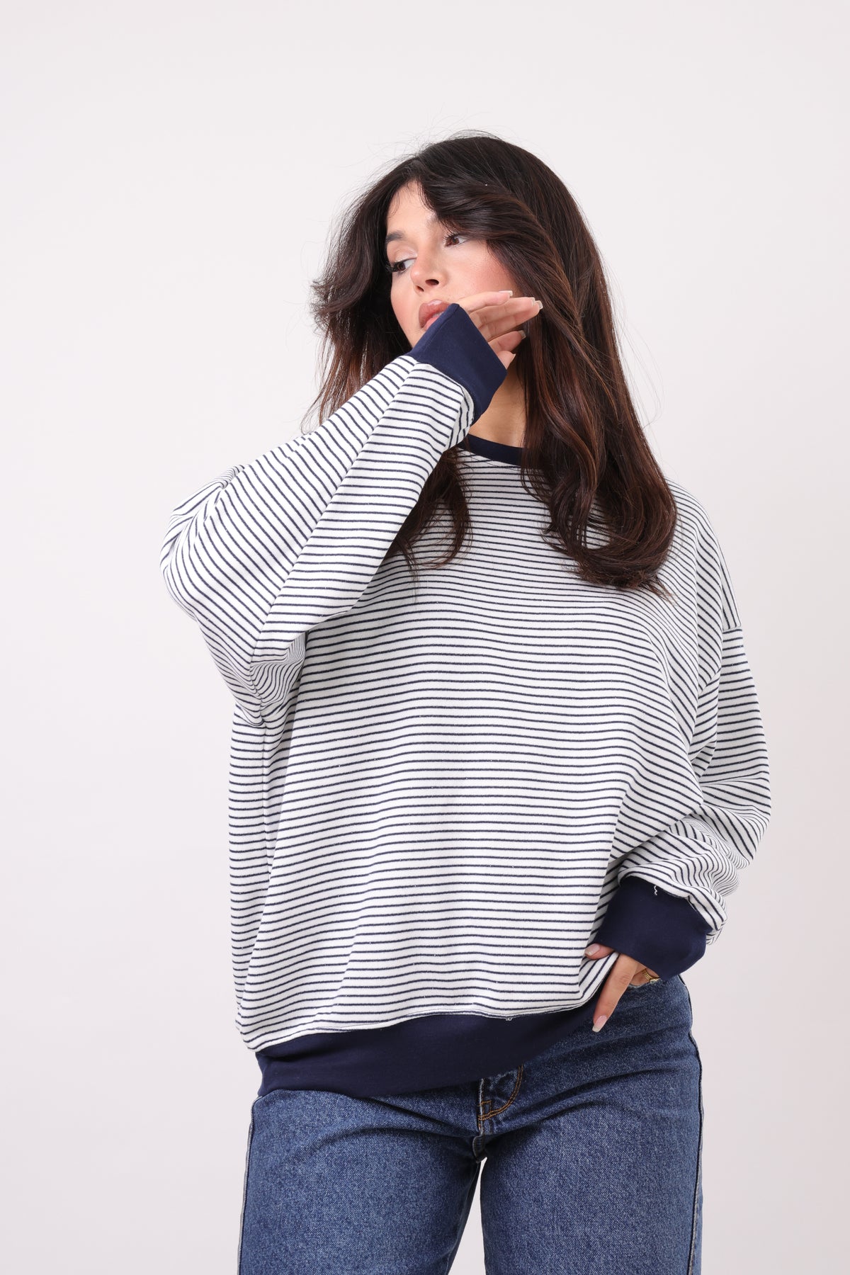 Relaxed stripe top