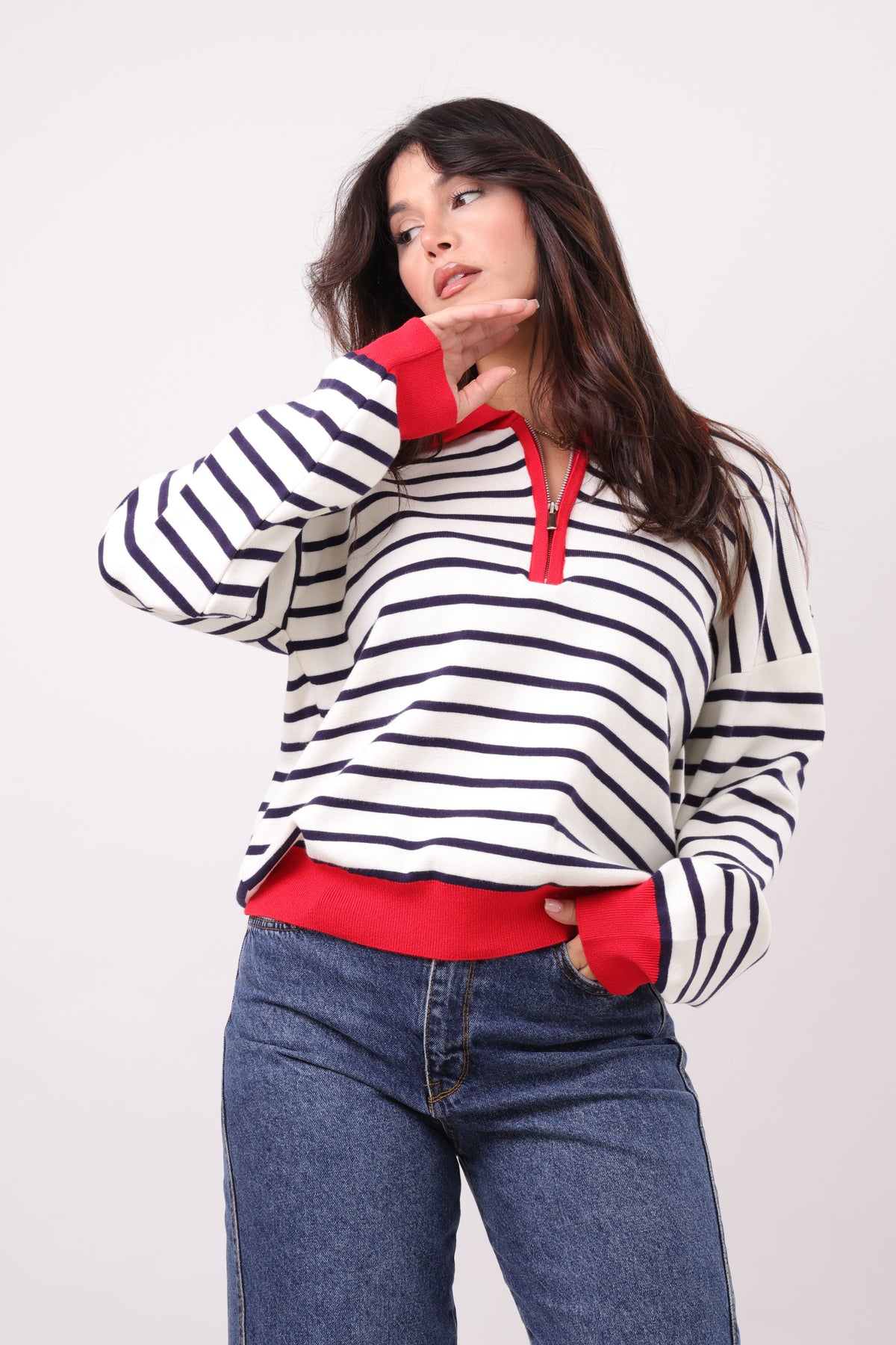 The striped zip kniT