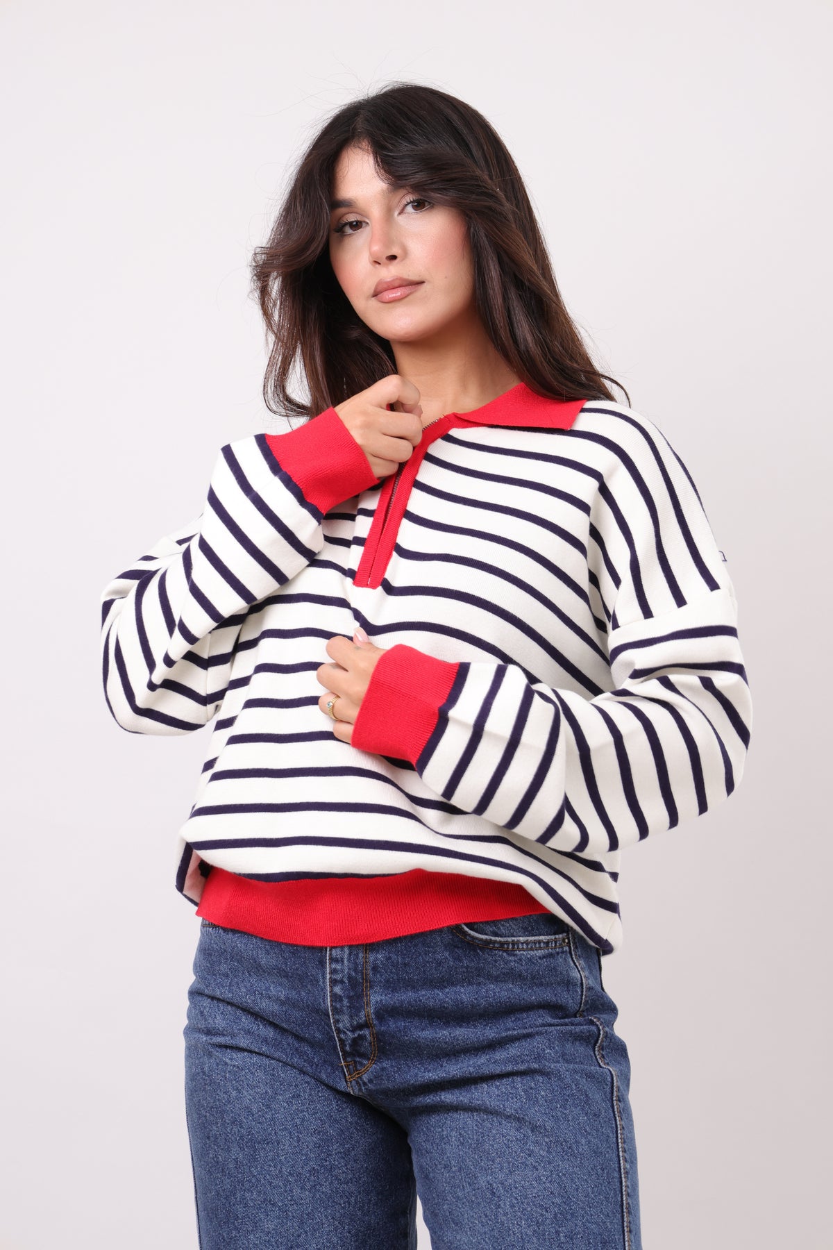 The striped zip kniT